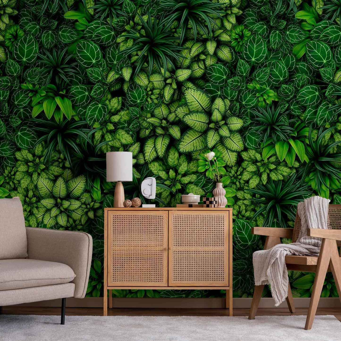 artgeist Wall Mural Plants 154x110 in - XXL Peel and Stick Self-Adhesive Wallpaper Removable Large Sticker Foil Wall Decor Print Picture Image Design Nature Botanics Tropical Leaves b-B-0601-a-a