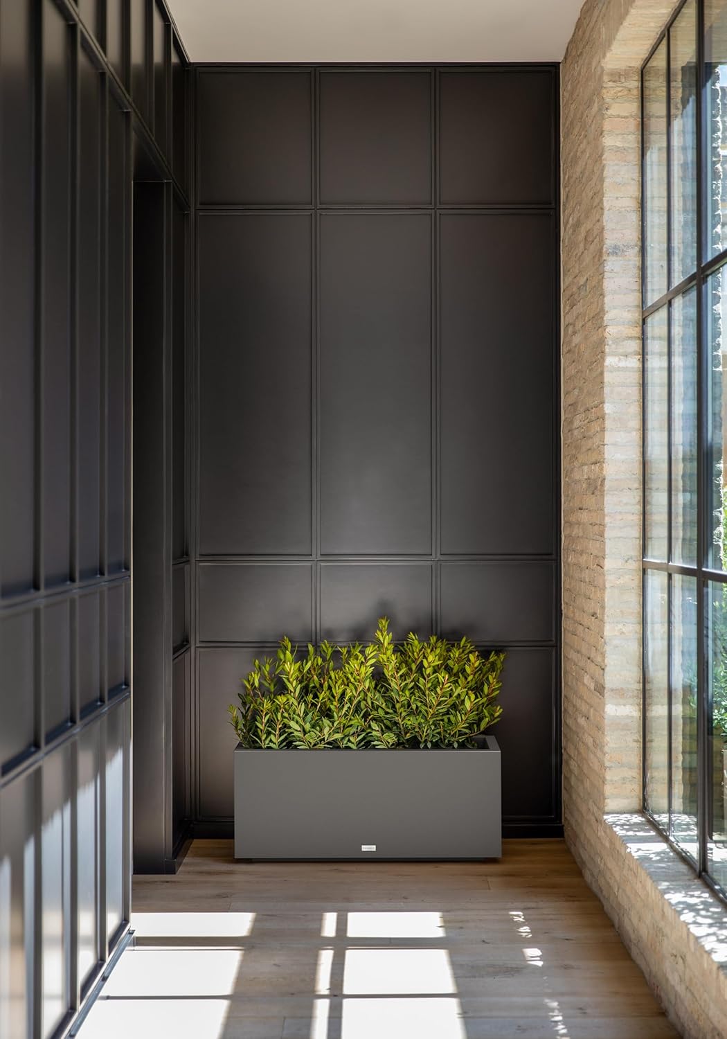 Veradek Block Series Long Box Planter - Large Rectangular Planter for Indoor or Outdoor Patio/Porch | Durable All-Weather Use with Drainage Holes | Modern Décor for Tall Plants, Flowers or Shrubs