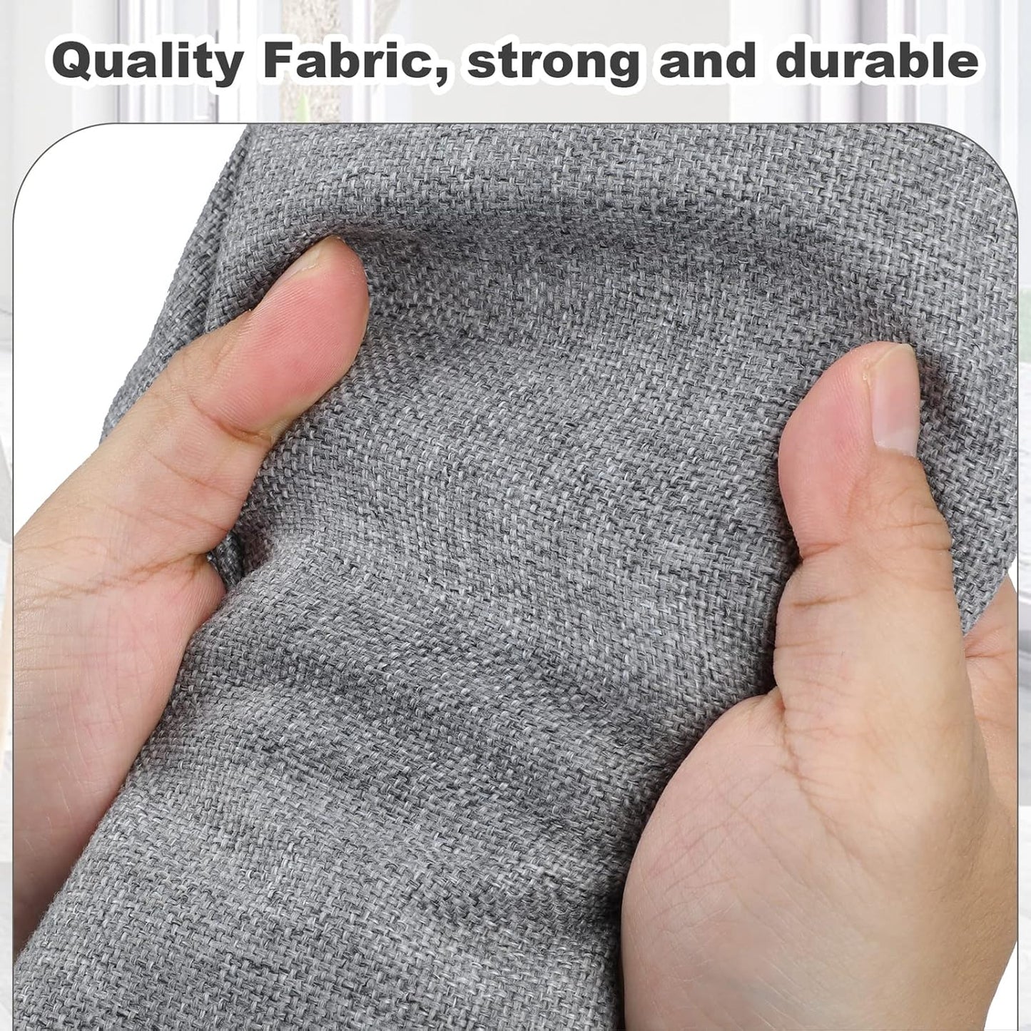 Medium 15" 21 Quart Collapsible Stackable Storage Bins with Lids, 3 Packs Grey Foldable Fabric Closet Boxes Heavy-duty Linen Cube Baskets Container for Bedroom Office (15 x 11 x 8)