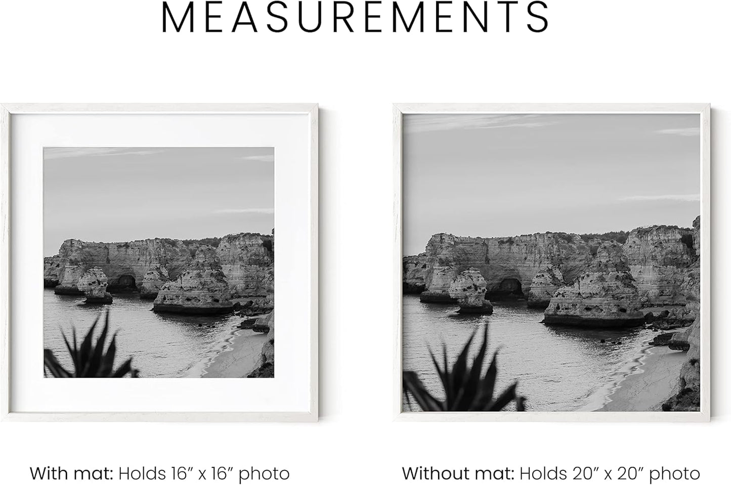 HAUS AND HUES White Square Frames Set of 9-20x20