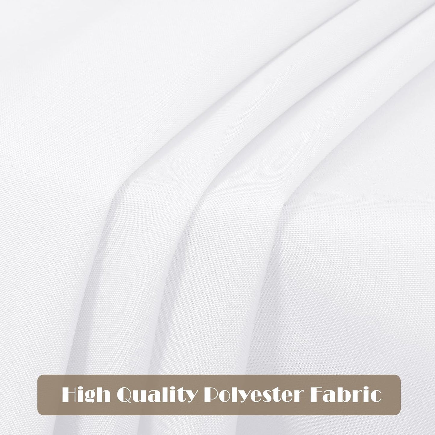 sancua 8 Pack White Tablecloth 60 x 84 Inch, Rectangle Table Cloth for 4ft Tables - Stain and Wrinkle Resistant Washable Polyester Table Cover for Dining Wedding Banquet Party Buffet Restaurant