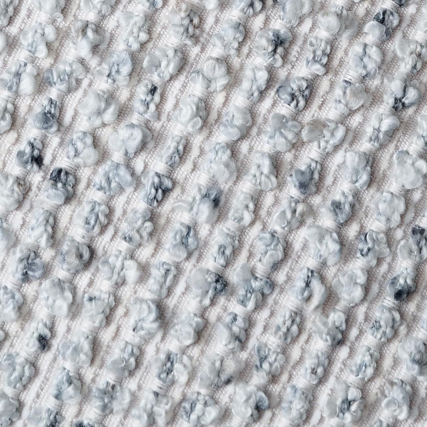 Striped Throw Pillow Covers 24x24 Set of 2 Blue Textured Boucle Chic Morden Boho Accent Farmhouse Square Decorative Couch Pillow Covers for Home Decor Bed Sofa Living Room