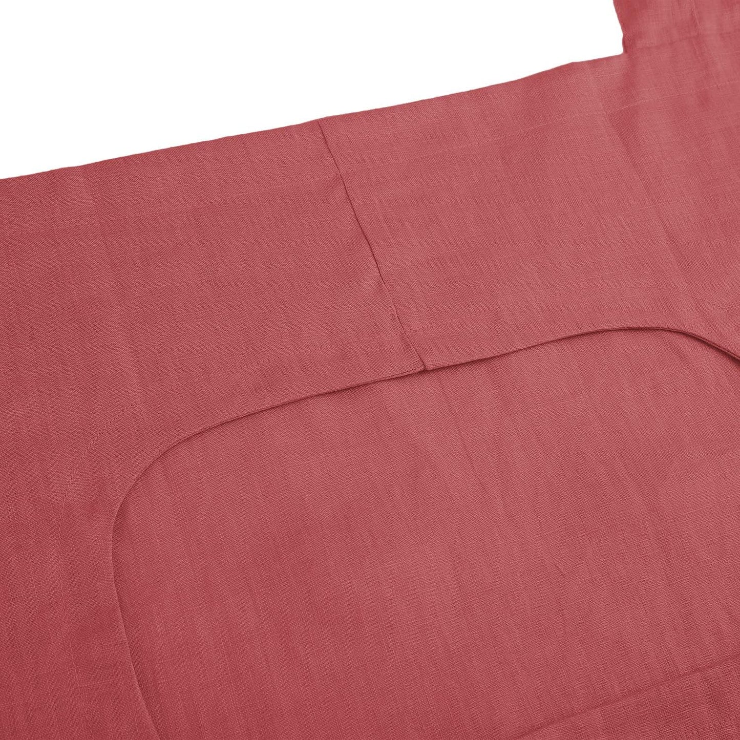 Amazhiyu 100% Linen Door Hanging Laundry Hamper Bag, 19x27 Inches Red