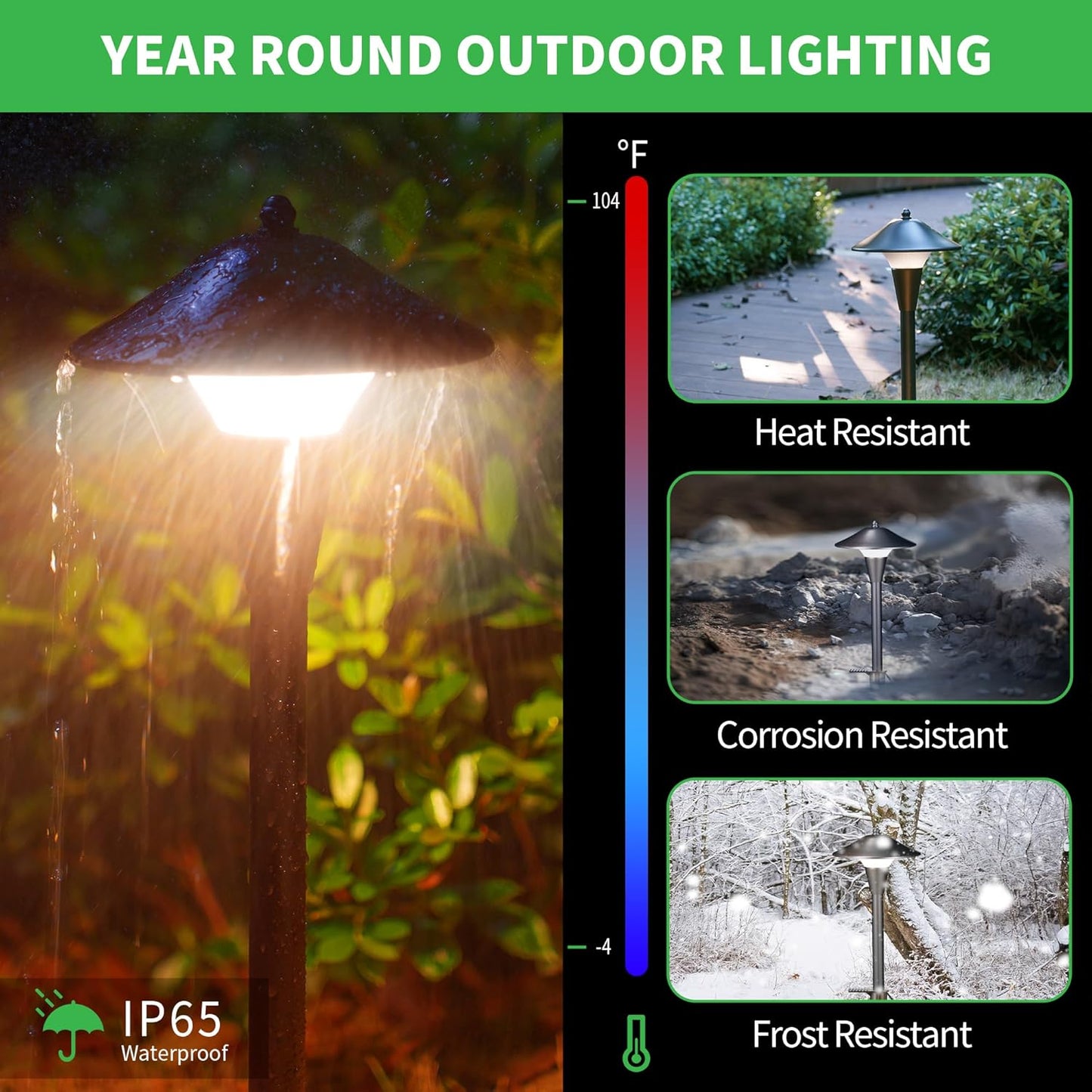 Low Voltage Landscape Sidewalk Lighting - 5 Color Temperature Led Pathway Lights Wired, 12v Walkway Light IP65 Waterproof, Oil Rubbed Bronze Aluminum 5W 200LM for Backyard Garden (4 Pack)