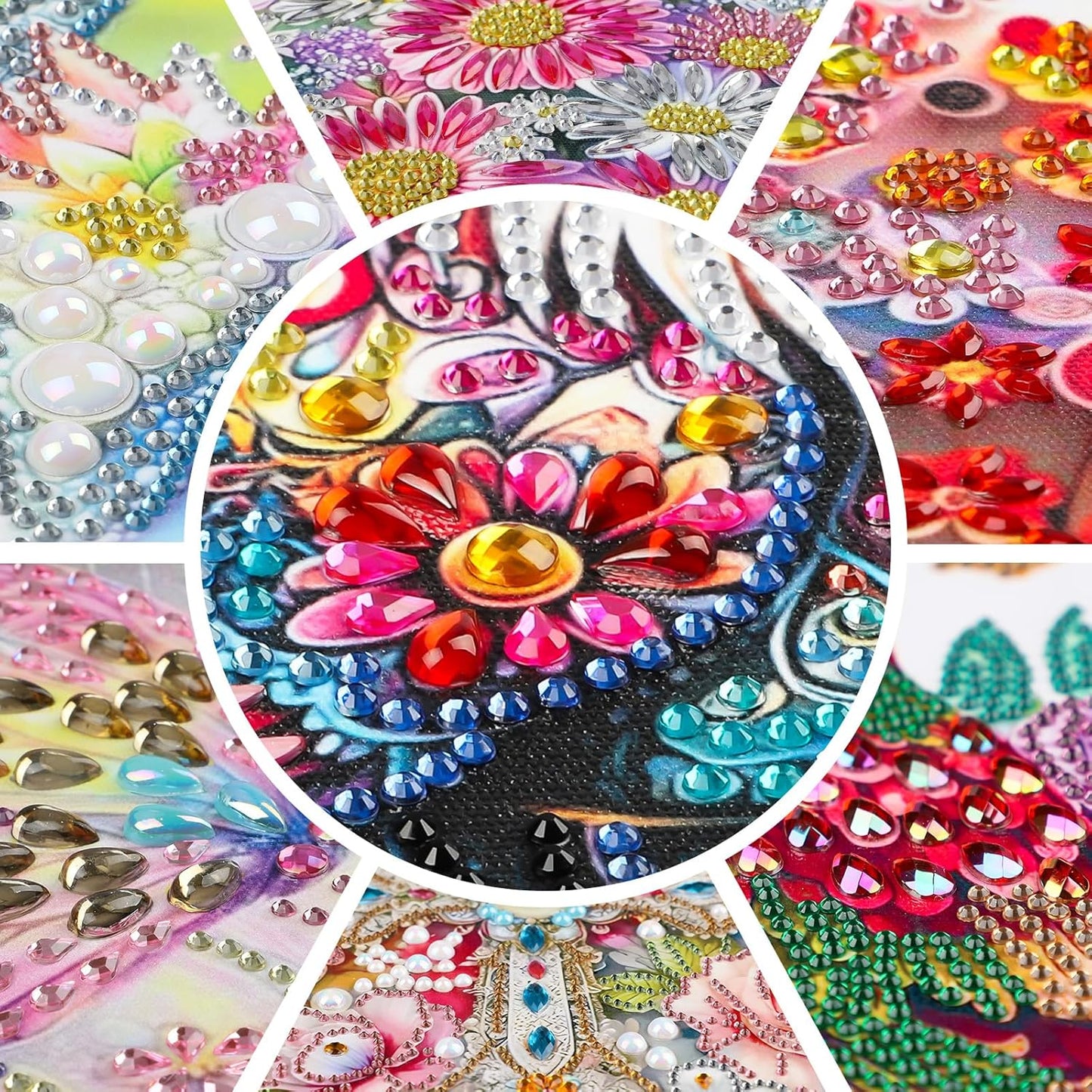 EOBROMD Diamond Hanging Art Kits for Adults, House on The Moon DIY Special Shaped Rhinestone Kits for Adults, Diamond Art Painting Suncatcher, Window Pendants Home Garden Wall Hanging Ornament