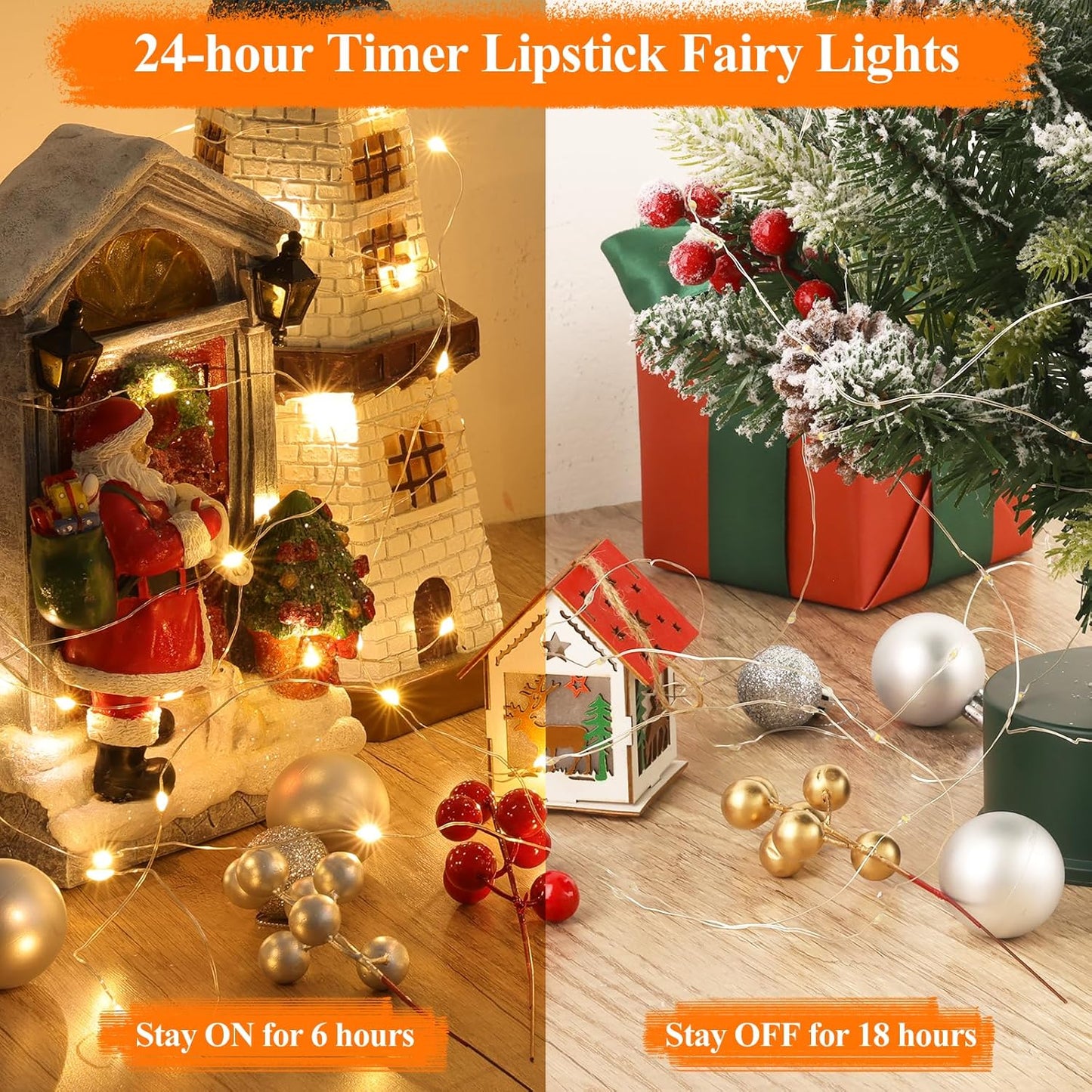 Lakumu LED Fairy Lights Battery Operated, Rechargeable Twinkle Lights with Timer, Mini LED String Lights for Bedroom, Christmas Decorations, Wedding, Vine, Centerpiece Table Decor (5M/16FT Warm White)