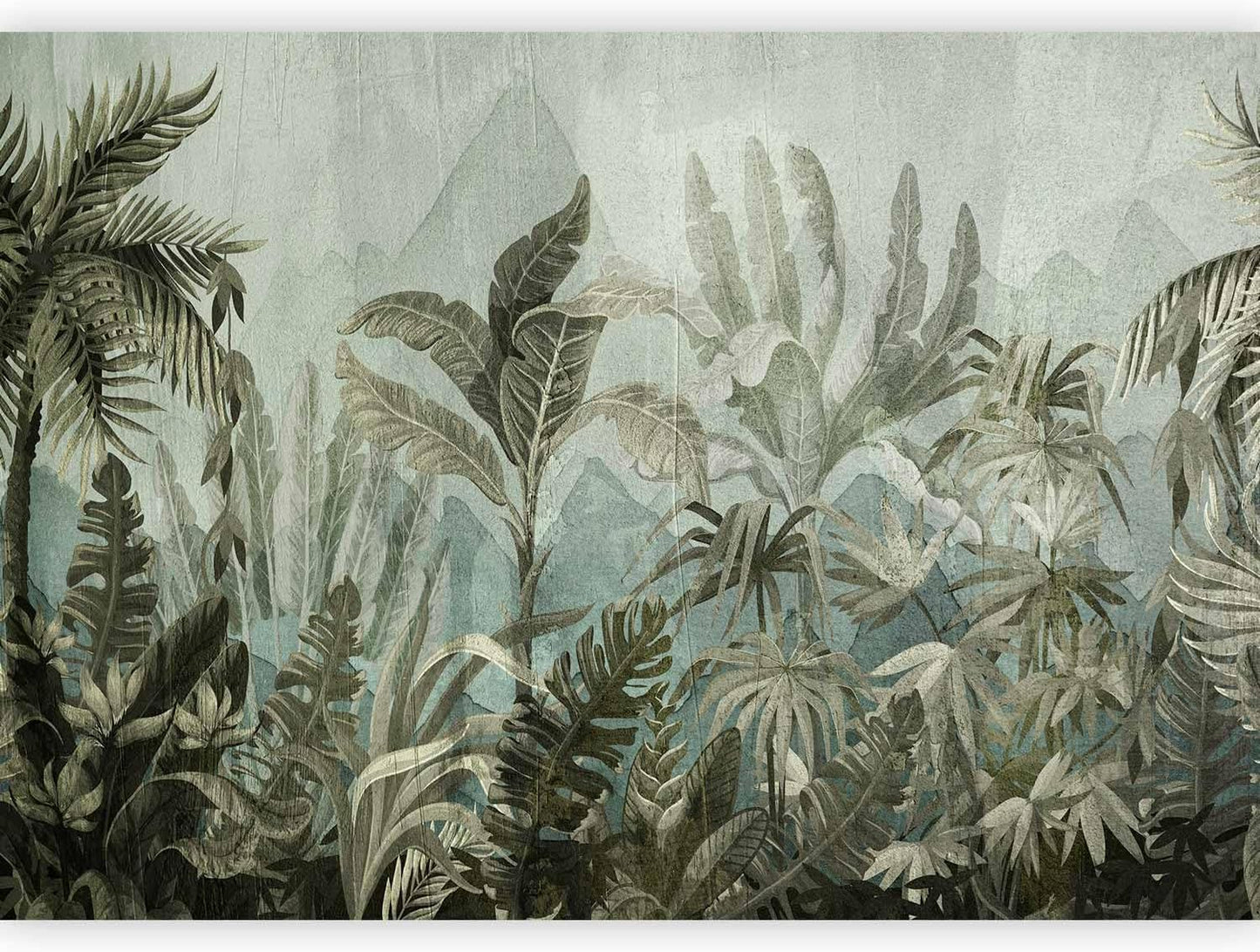 artgeist Wall Mural Leaves 96x69 in - XXL Peel and Stick Self-Adhesive Wallpaper Removable Large Sticker Foil Wall Decor Print Picture Image Design Nature Botanical Plants Palm Abstract b-C-0854-a-a