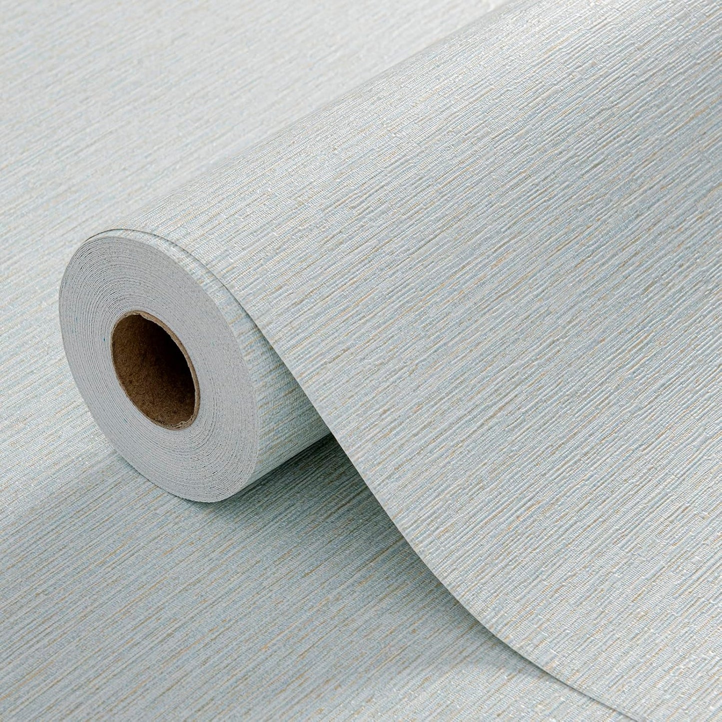 Grasscloth Peel and Stick Wallpaper 20.8"x394" Blue Thick Fabric Textured Linen Classic Faux Grassweave Neutral Removable Wallpaper Vinyl Film Roll for Home Use