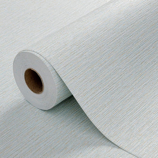 Grasscloth Peel and Stick Wallpaper 20.8"x394" Blue Thick Fabric Textured Linen Classic Faux Grassweave Neutral Removable Wallpaper Vinyl Film Roll for Home Use