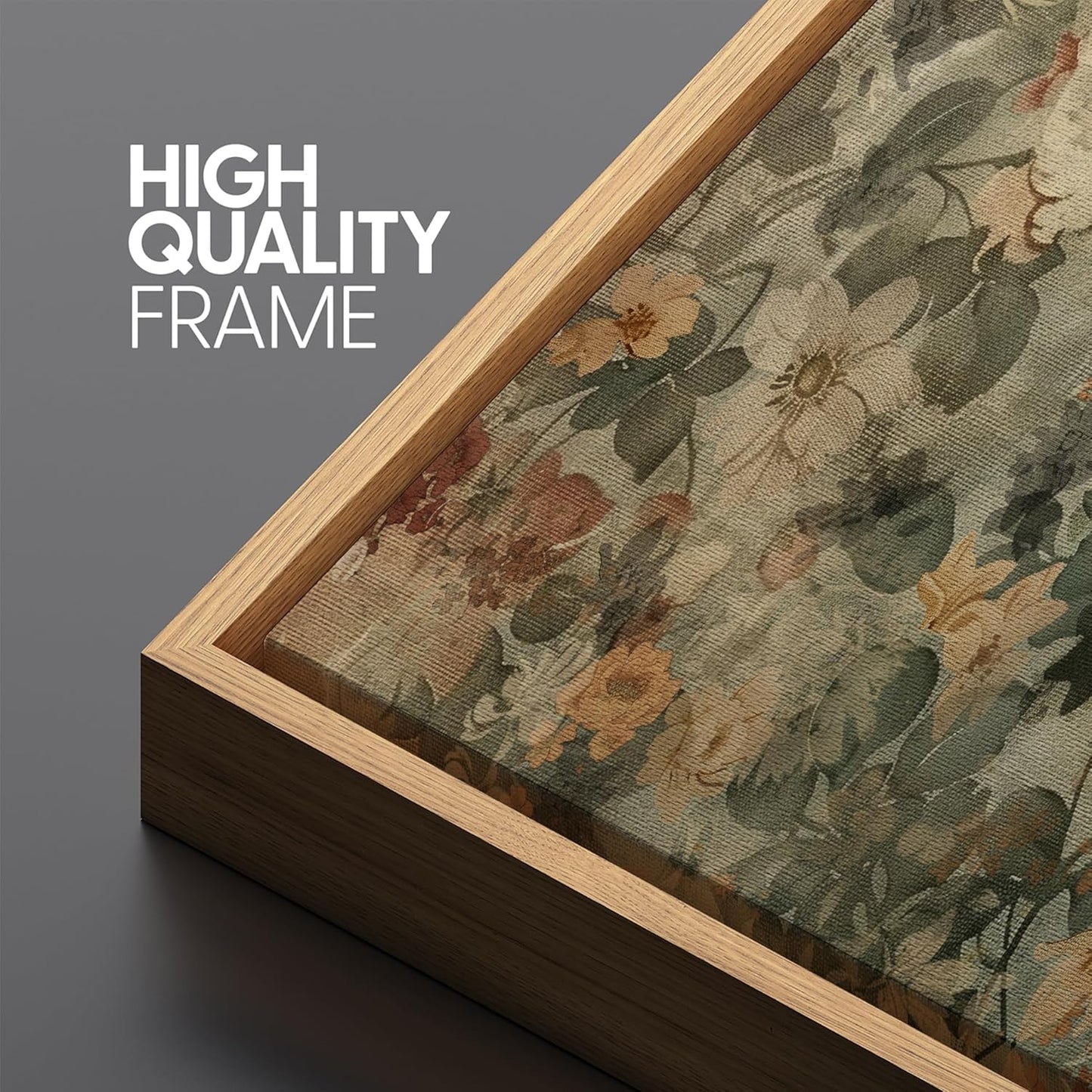 MUDECOR Large Framed Canvas Print Wall Art Minimalist Ink Branches Illustrations Antique Retro Fine Art Illustrations Decorative Colorful for Bedroom - 60"x20"