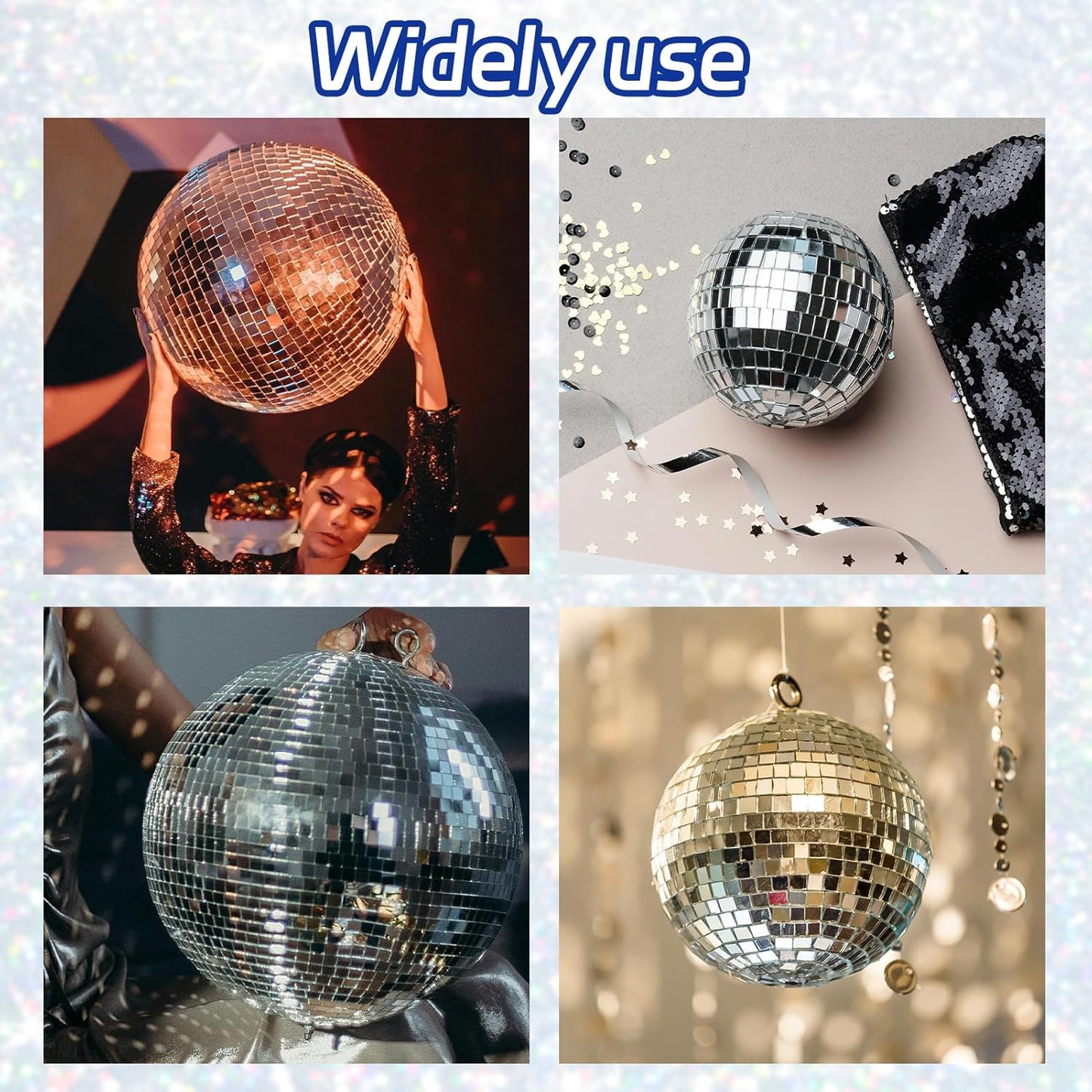 Self Adhesive Disco Ball Tiles, 3200 Pieces Rose Red Mirror Mosaic Tiles, 5 x 5 mm Glass, Modern Contemporary Style, Multi-Surface, Roll, 2 Rolls (Rose Red)