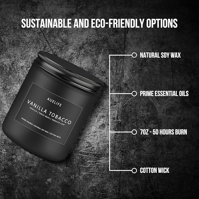 Scented Candles Set - 8 Pack Soy Jar Candle for Home Scented, Aromatherapy Candle Gifts for Men, Women and Birthday, Masculine Home Fragrance Candle