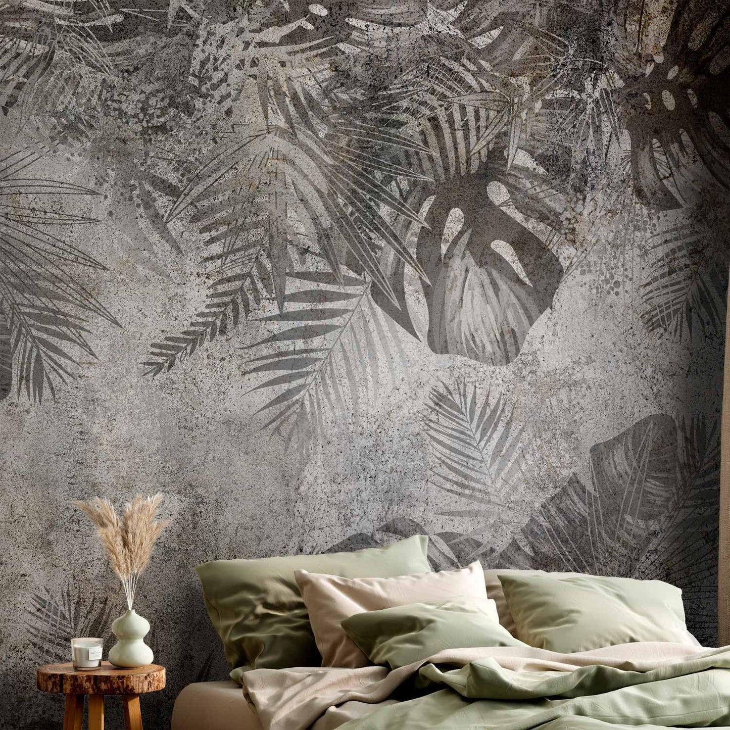 artgeist Wall Mural Tropical Leaves 193x138 in - XXL Peel and Stick Self-Adhesive Wallpaper Removable Large Sticker Foil Wall Decor Print Picture Image Design Palms Leaves Monstera b-C-0825-a-a