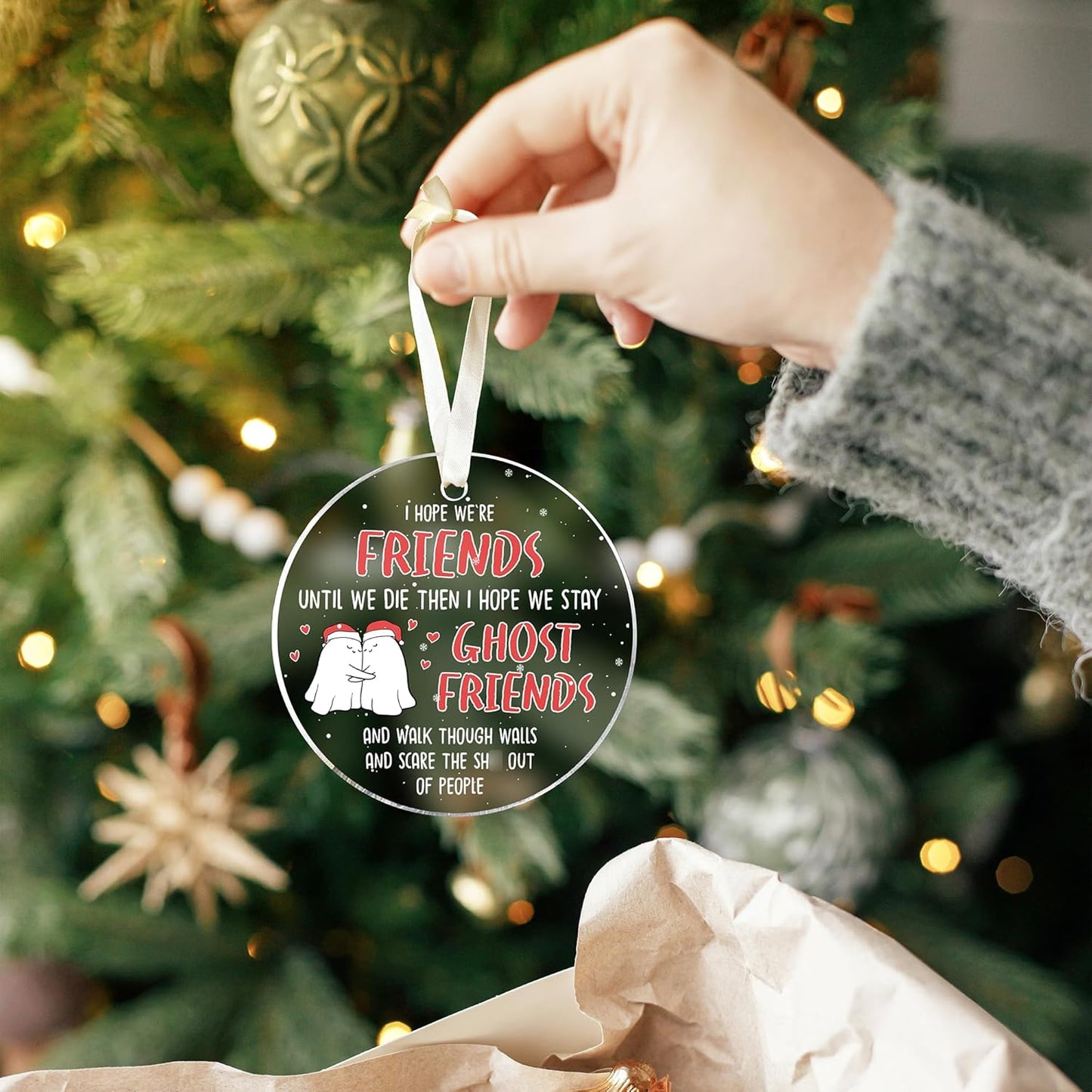 Best Friend Ornaments for Christmas Tree - Best Friend Christmas Ornaments - Acrylic Ornament