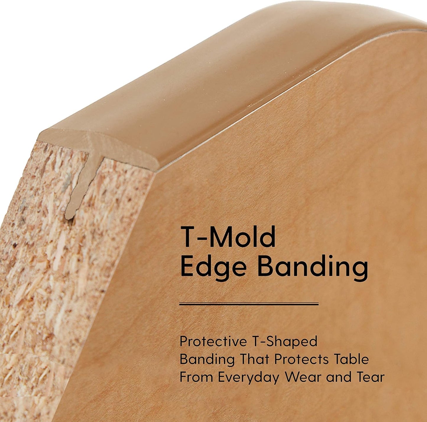 FDP Rectangle Activity School and Classroom Kids Table (24 x 72 inch), Chunky Toddler Legs, Adjustable Table Height 15-24 inches - Maple Top and Maple Edge