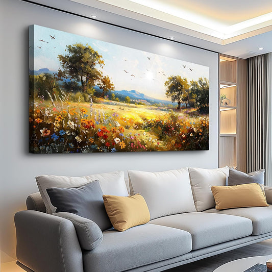 Canvas Wall Art for Living Room Wall Decor for Bedroom Office Wall Decoration Rural Pastoral Painting Artwork Room Aesthetic Home Decor 20x40 in