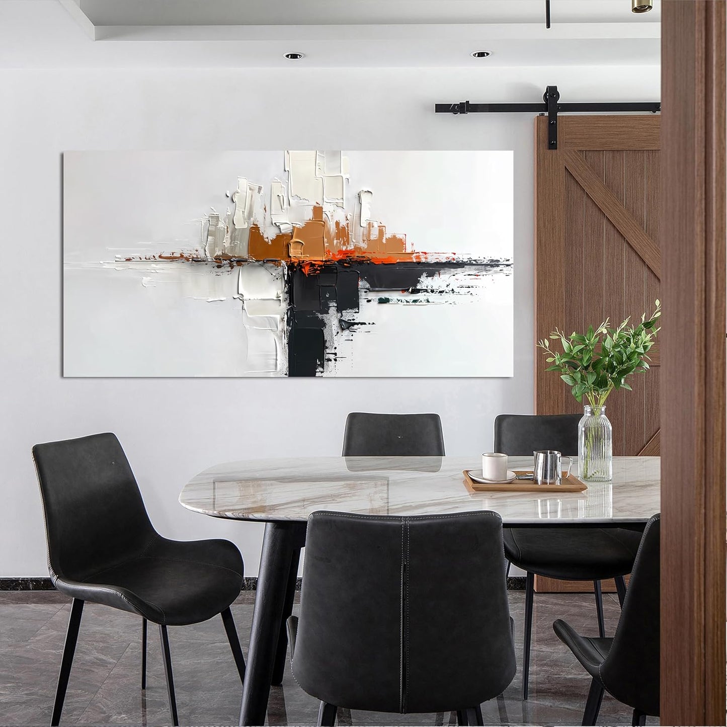 Canvas Wall Art Decor Modern Wall Art Pictures for Living Room Abstract Canvas Art Wall Decor Minimalist Black and White Wall Art Prints Artwork for Walls Office Room HomeDecor Aesthetic 20" X 40"