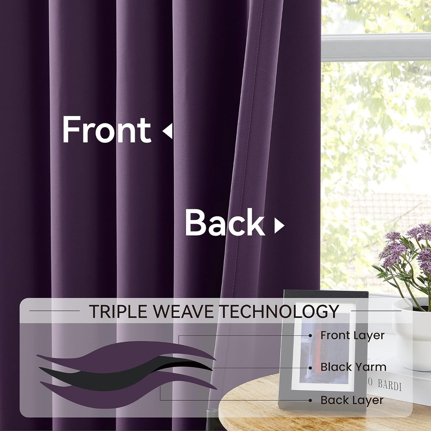 KangBang Purple Curtains Room Darkening Luxury Modern Decor for Living Room, Pinch Pleated Privacy Assured Window Curtains for Locker Room Office with Hooks(Royal Purple,40x96 Inch,2 Panels)