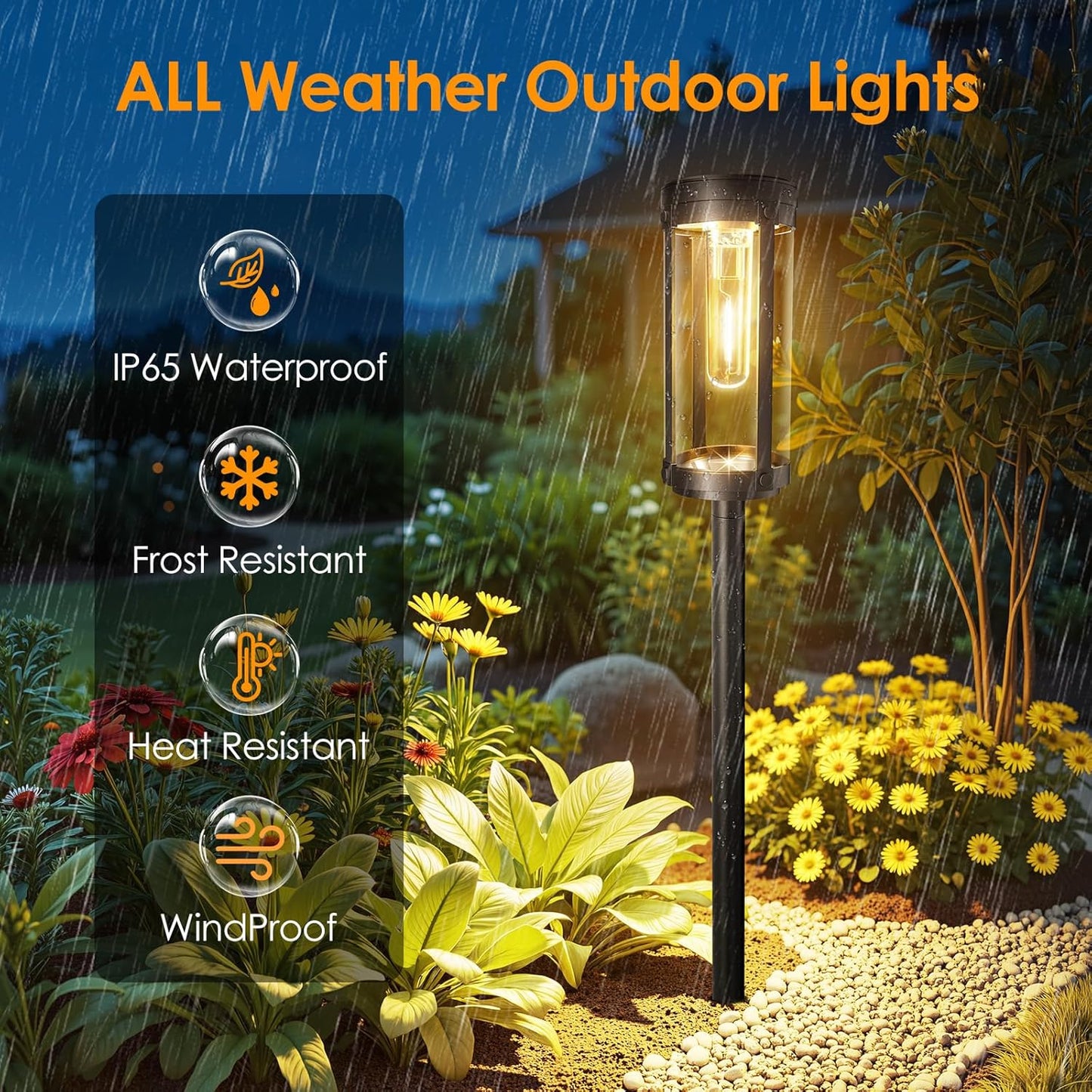 Solar Pathway Lights Outdoor: 8 Pack Upgraded Solar Lights Outdoor Waterproof - Up to 15 Hrs Bright Modern Path Light for Garden Yard Patio Driveway Walkway Sidewalk Landscape Lighting Outside Decor