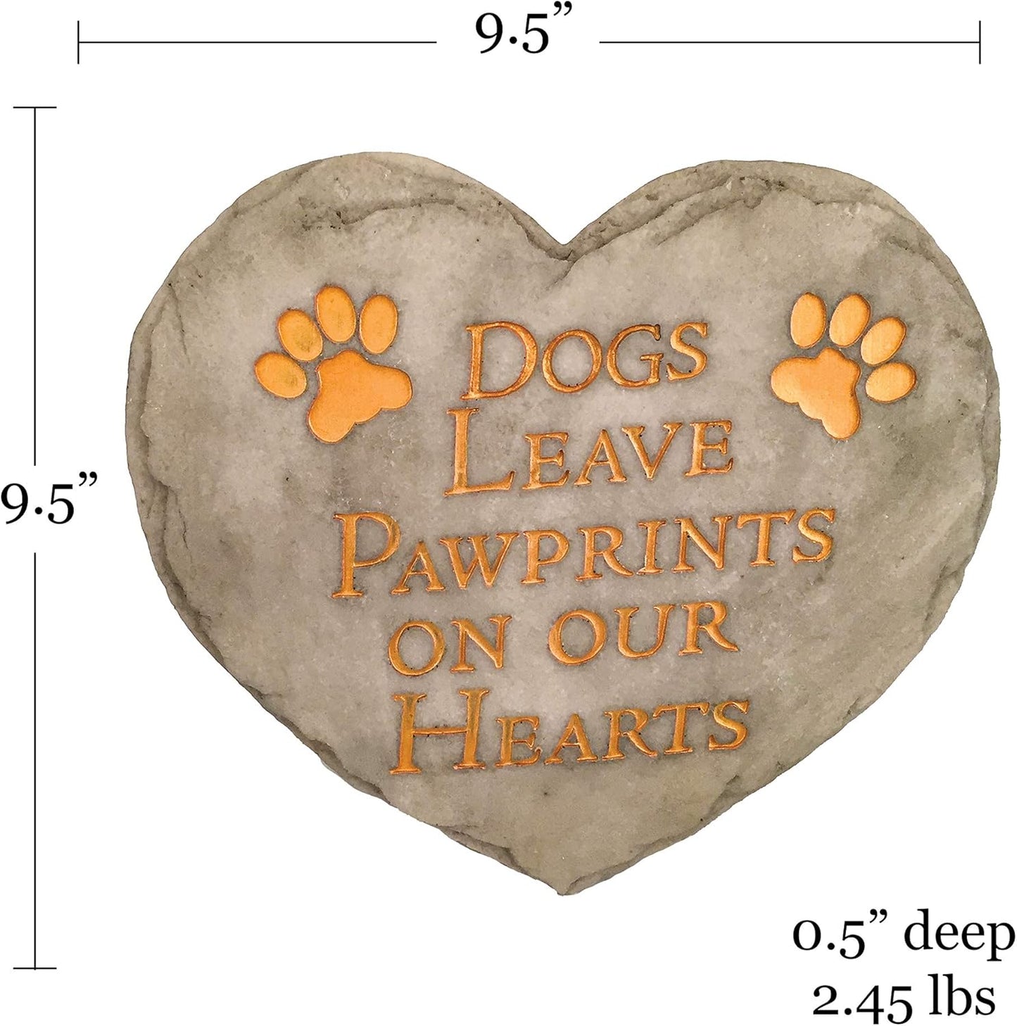 Spoontiques - Garden Décor - Dogs Leave Pawprints Stepping Stone - Decorative Stone for Garden