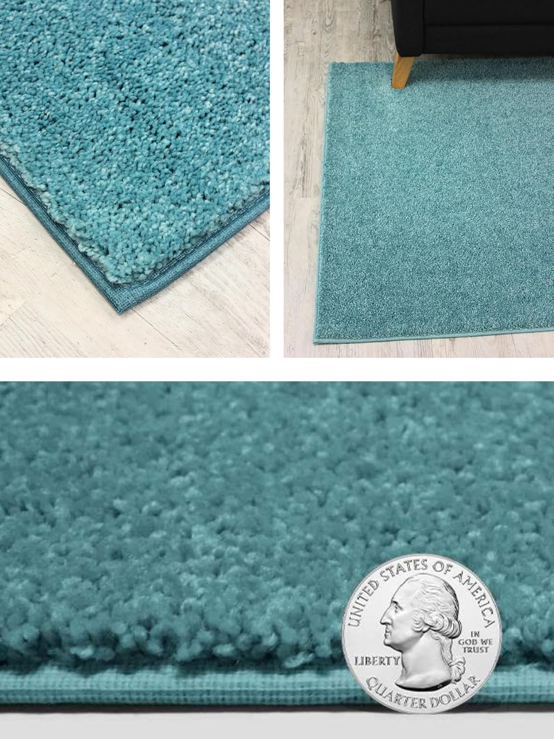 KOECKRITZ Soft and Colorful Kids Classroom Area Rugs (Passes Flammability Pill Test) Many Sizes and Bright Colors to Select from (9' x 12', Surf)