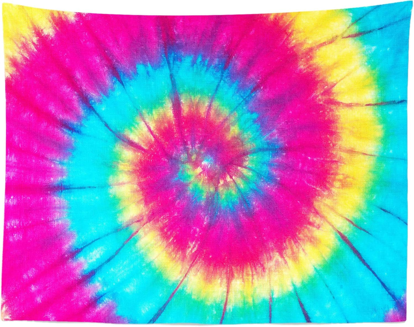 BELECO Tie Dye Tapestry Fabric Wall Hanging 106x70 Inch Groovy Sign Rainbow Tapestry Backdrop Colorful Spiral Tie Dye Party Decorations Tie Dye Art Tapestries for Bedroom Living Room Dorm Decor