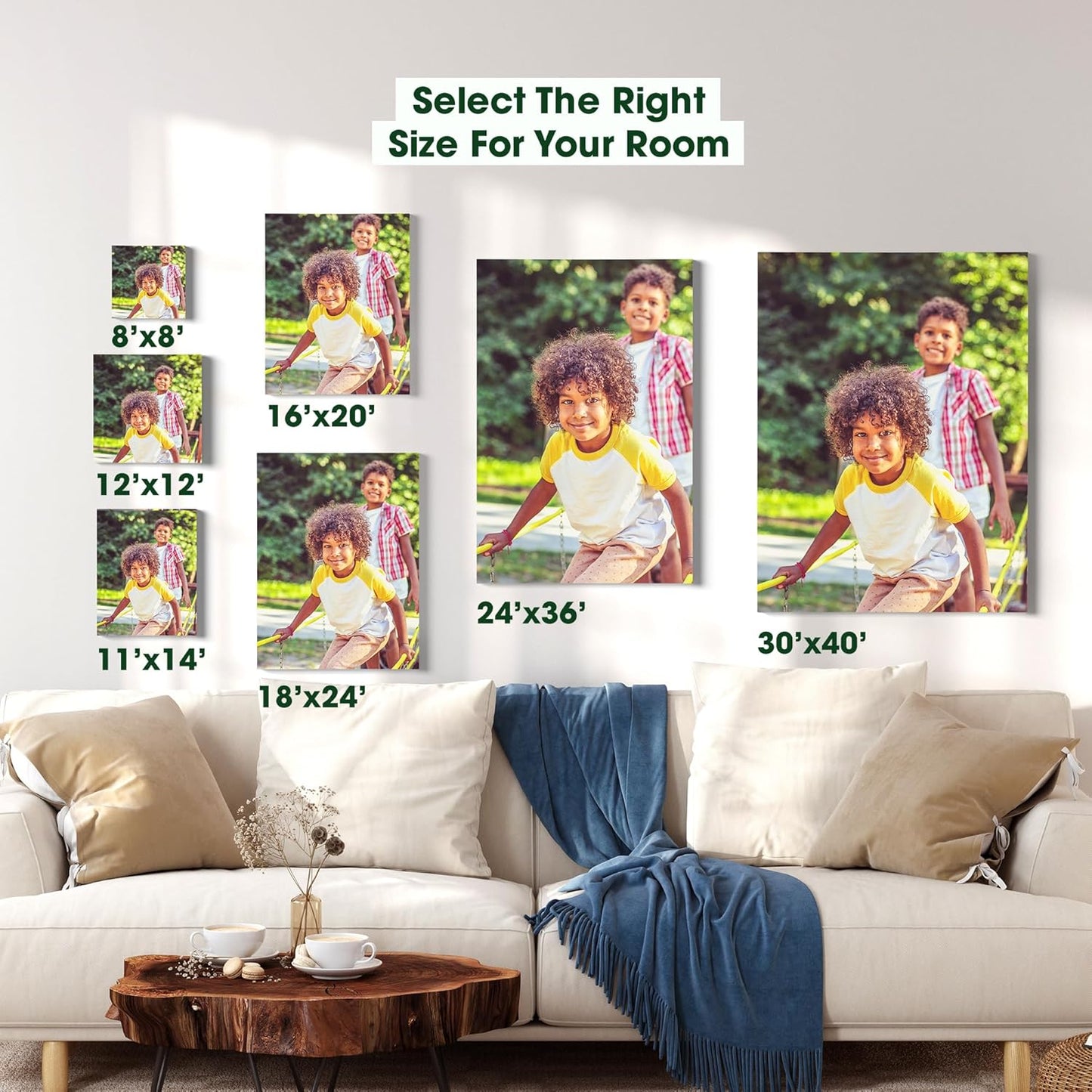 Custom Canvas Prints with Your Photos – Personalized Picture To Canvas Wall Art, Perfect for Home Decor, Gifts & Keepsakes, Ready to Hang (18" L x 24" W x .75”D, Brazillian Barnwood)