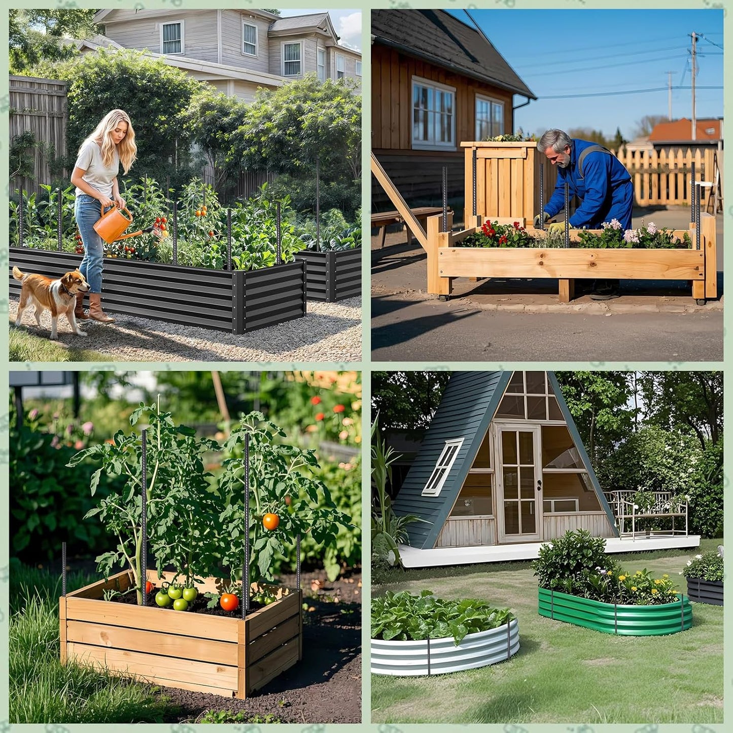 VVOKGO Rebar Stakes 15 Inches Ground Concrete Form Stakes (16pcs), 3/8" Diameter Straight Metal Spikes Heavy Duty with Chisel Point End, Steel Anchors for Fence, Concrete Timber, Garden Plants, Black