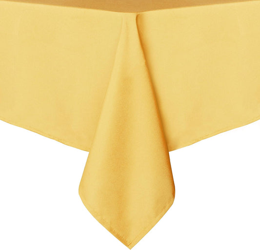 sancua Rectangle Tablecloth - 70 x 90 Inch - Stain and Wrinkle Resistant Washable Polyester Table Cloth, Decorative Fabric Table Cover for Dining Tables, Buffet Parties and Camping, Yellow