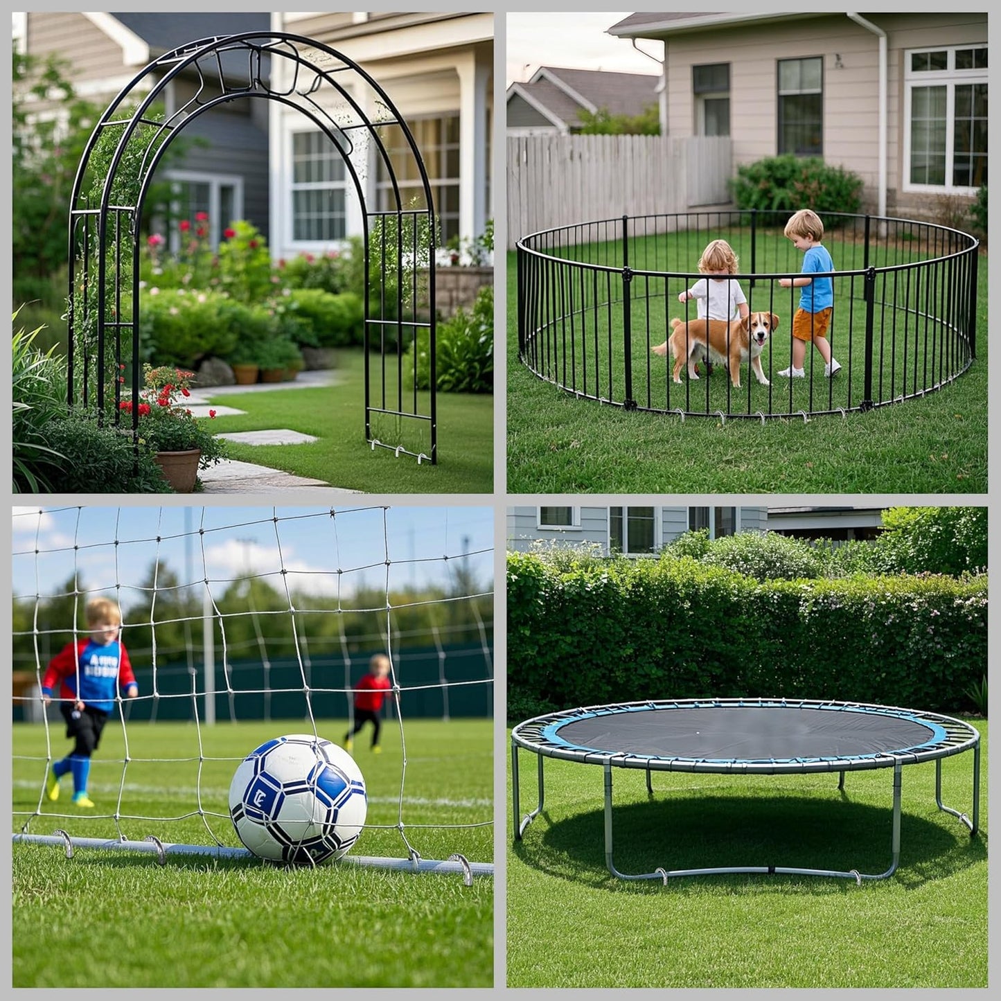 VVOKGO Rebar-Stakes-12-Inch J Hook Galvanized Tent Stakes Heavy Duty, 50-Pack Ground Chain Link Fence Anchors with Chisel Point End for Gazebo, Camping Tents, Outdoor Inflatables Decorations