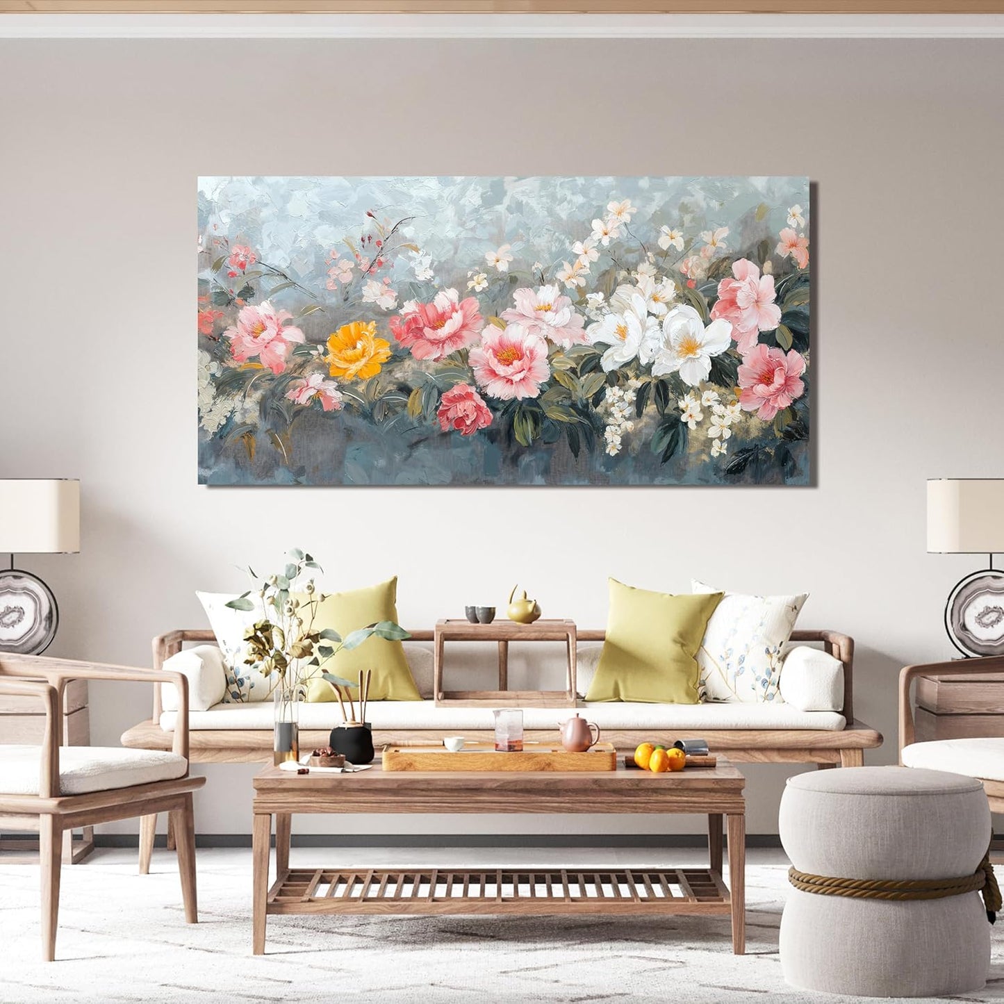 Canvas Wall Art Decor Colorful Flower Wall Art Decor Botanical Decor Wall Paintings Modern Wall Art For Living Room Artwork For Walls canvas prints For Bedroom Office Wall Hanging Decor 20" X 40"