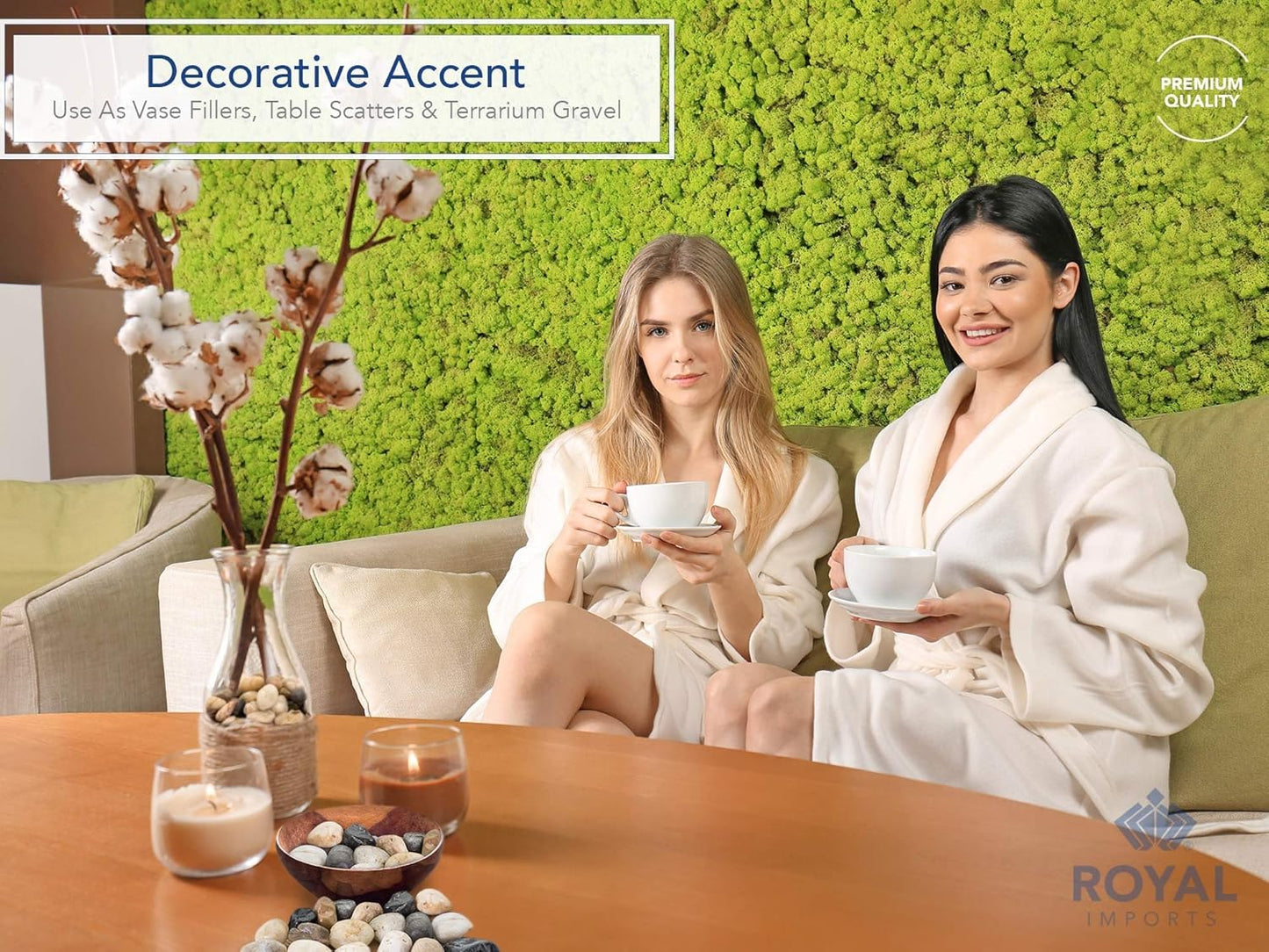 Royal Imports 5LBS River Rocks Decorative Ornamental Pebbles, Garden Landscaping Stones, Gravel Filler for Plants, Vases, Succulents, Home Decor, Aquariums, Crafting, Animal Habitat - Small Natural