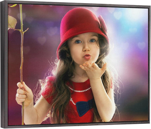 Personalized Custom Canvas Prints: Photo On Canvas (Black, 11x14) Transform Your Photos into Stunning Framed Wall Art Digitally Printed Photo To Canvas Ideal for Home Decor, Gifts Keepsakes.