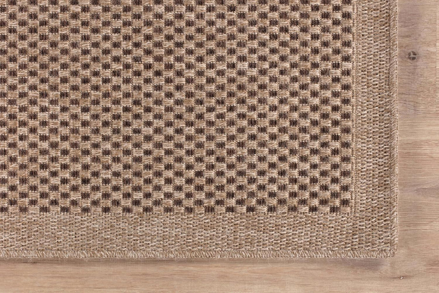 CAMILSON Easy Jute Rug 10x14, Indoor Outdoor Natural Color Fiber Area Rugs for Living Room Patio and Kitchen Rug, Sisal Boho Woven Design, Easy-Cleaning, Washable Outside Carpet Alfombras (10 x 14)