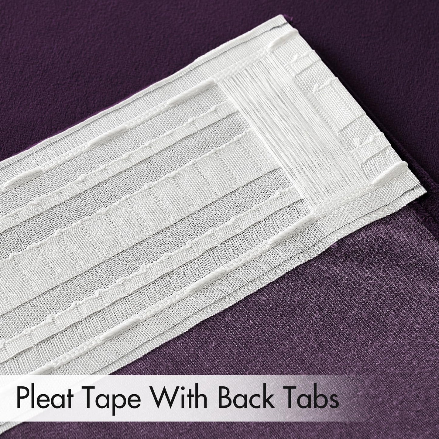 MIULEE Purple Velvet Curtains 84 inches 2 Panels - Luxury Room Darkening Window Drapes for Bedroom Living Room Thermal Insulated Super Soft Blackout, Back Tab Rod Pocket Pinch Pleated, W52 x L84