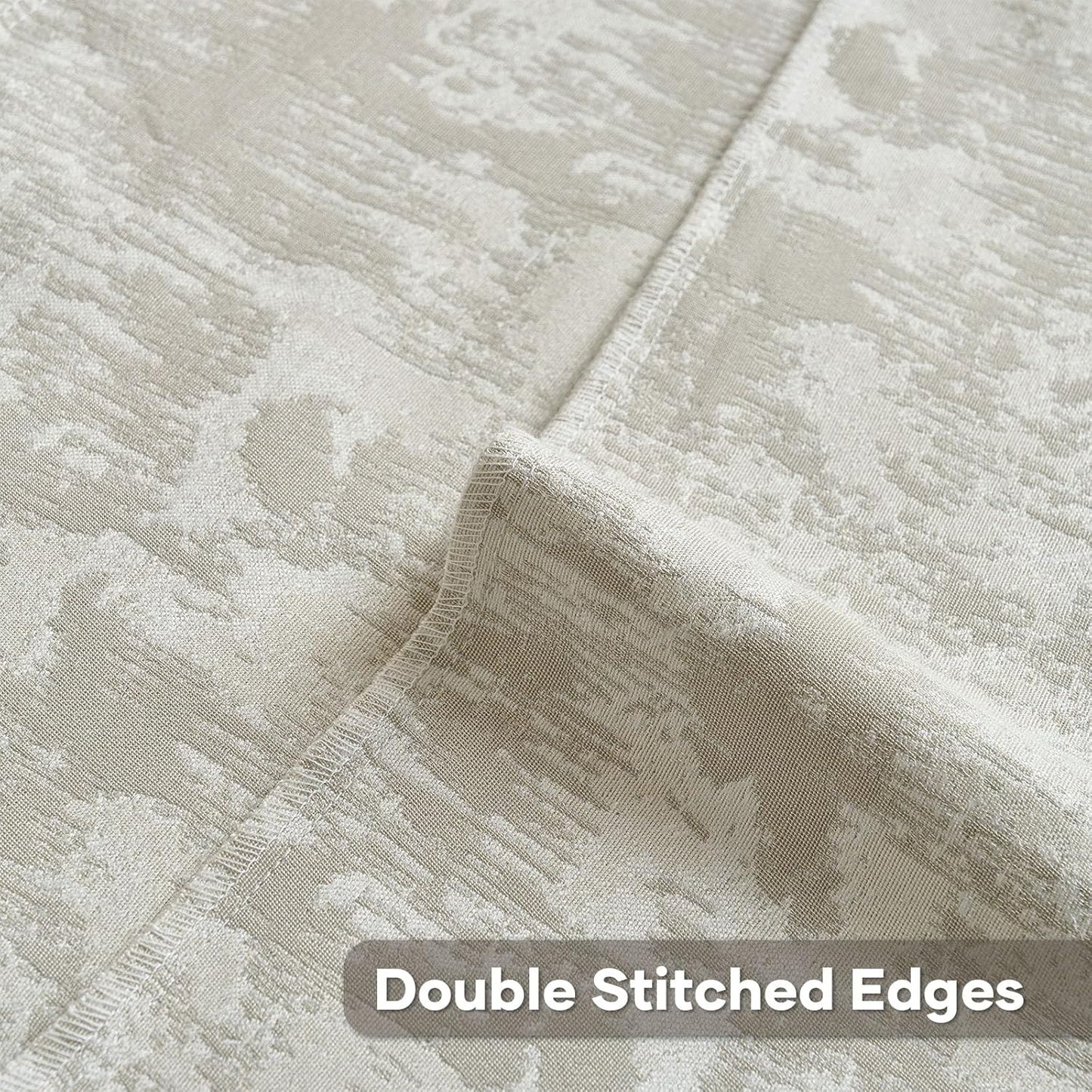 FUTEI Beige White Decorative Throw Pillow Covers 12x20 Inch Set of 2,Soft Faux Cashmere Jacquard - Textured & Cozy Pillow Case,Modern Home Decor for Couch Bed Living Room