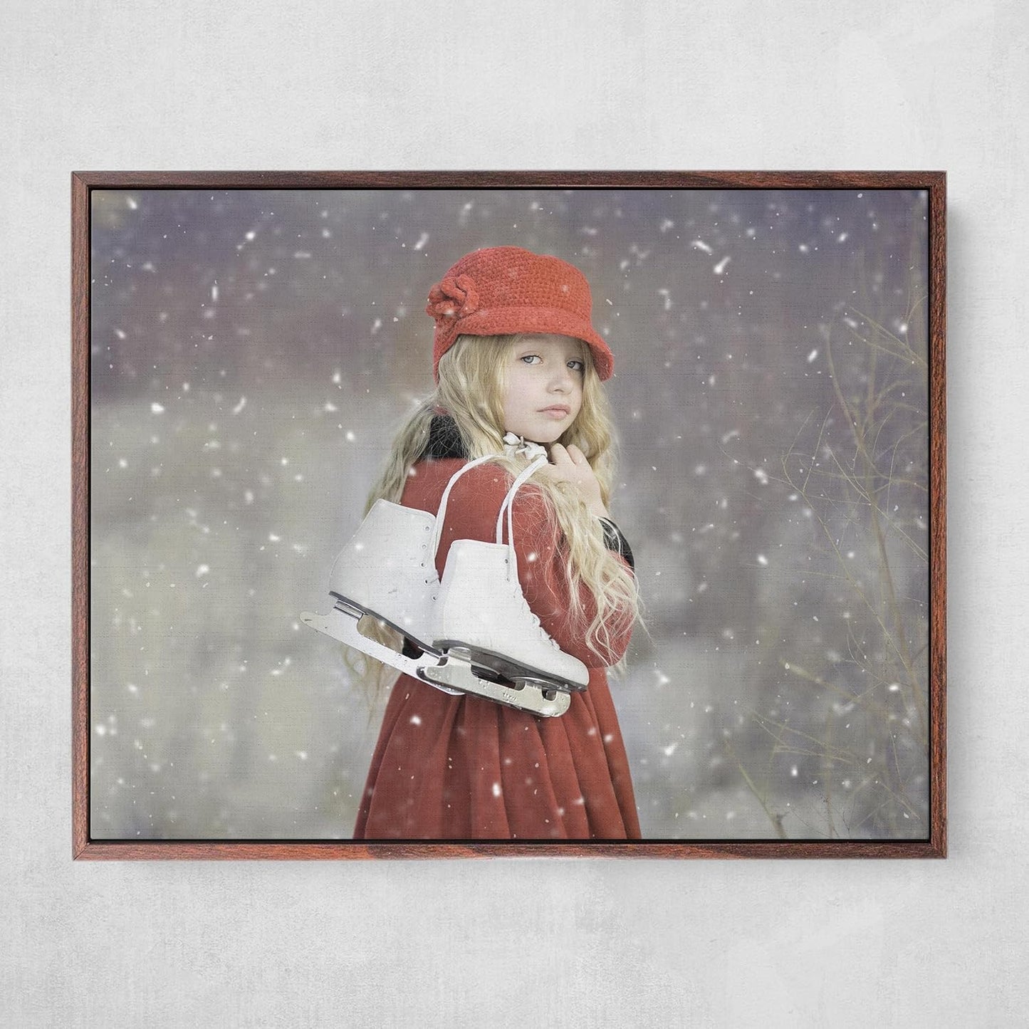 Personalized Custom Canvas Prints: Photo On Canvas (Dark Brown, 12x16) Transform Your Photos into Stunning Framed Wall Art Digitally Printed Photo To Canvas Ideal for Home Decor, Gifts Keepsakes.