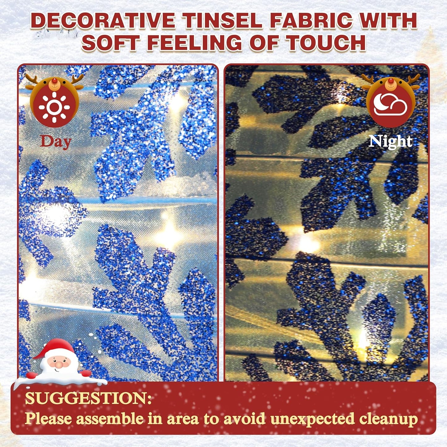 5FT Lighted Pop Up Stackable Ornaments for Christmas Decoration, 3D Pre-Lit Decor with 210 LED Lights with Easy Pop-Up Design, Freestanding Glittered Holiday Display for Outdoor, Indoor