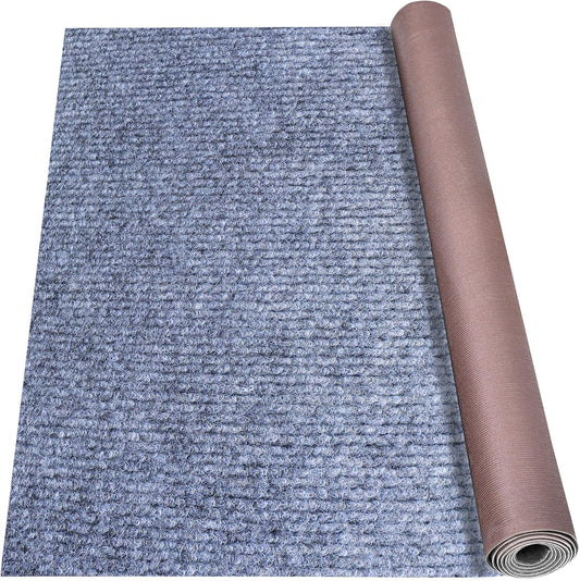 Marine Carpet,6 FT x 18 FT Blue-Gray Indoor Outdoor Carpet 0.2" Thick Boat Carpet with Water-Proof TPE Backing, Non-Slide Outdoor Marine Carpet Roll for Home, Patio, Porch, Deck