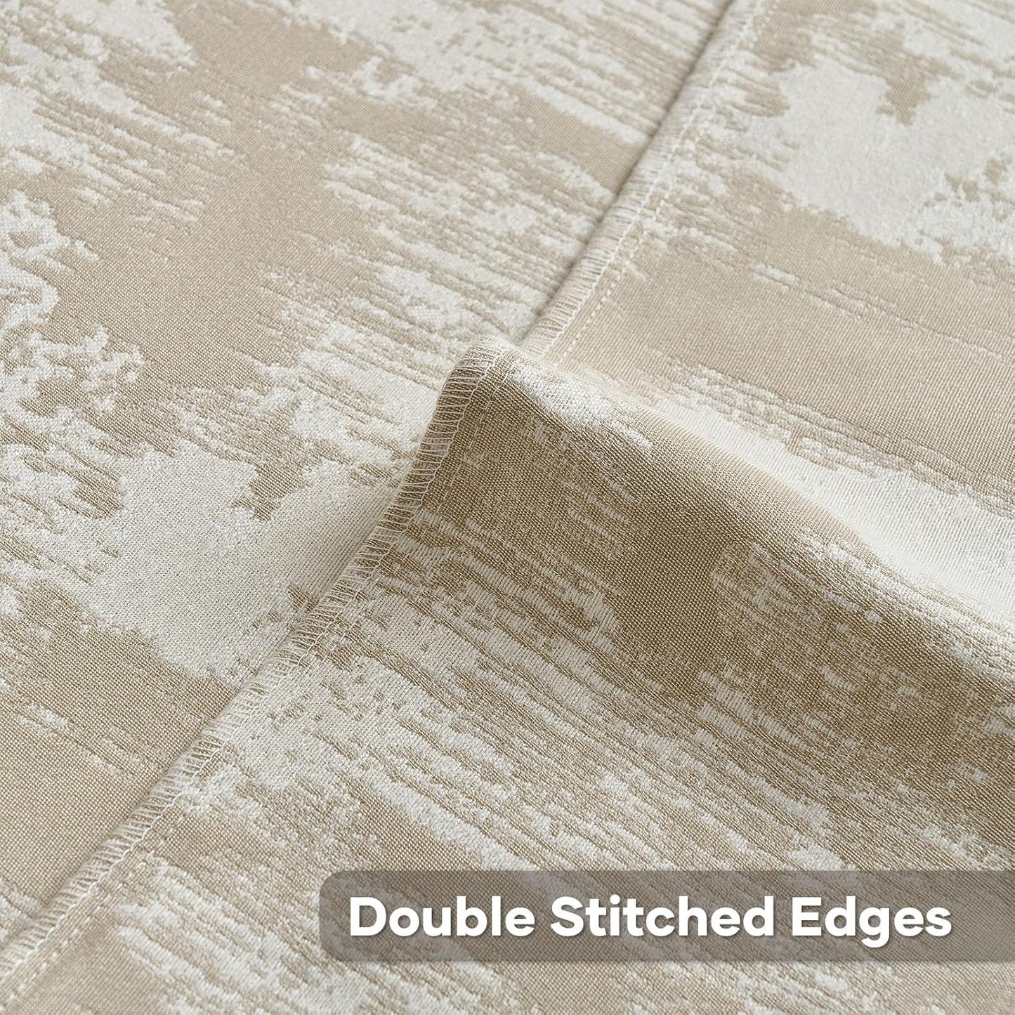 FUTEI Brown White Decorative Throw Pillow Covers 24x24 Inch Set of 2,Soft Faux Cashmere Jacquard - Textured & Cozy Euro Pillow Shams,Modern Home Decor for Couch Bed Living Room