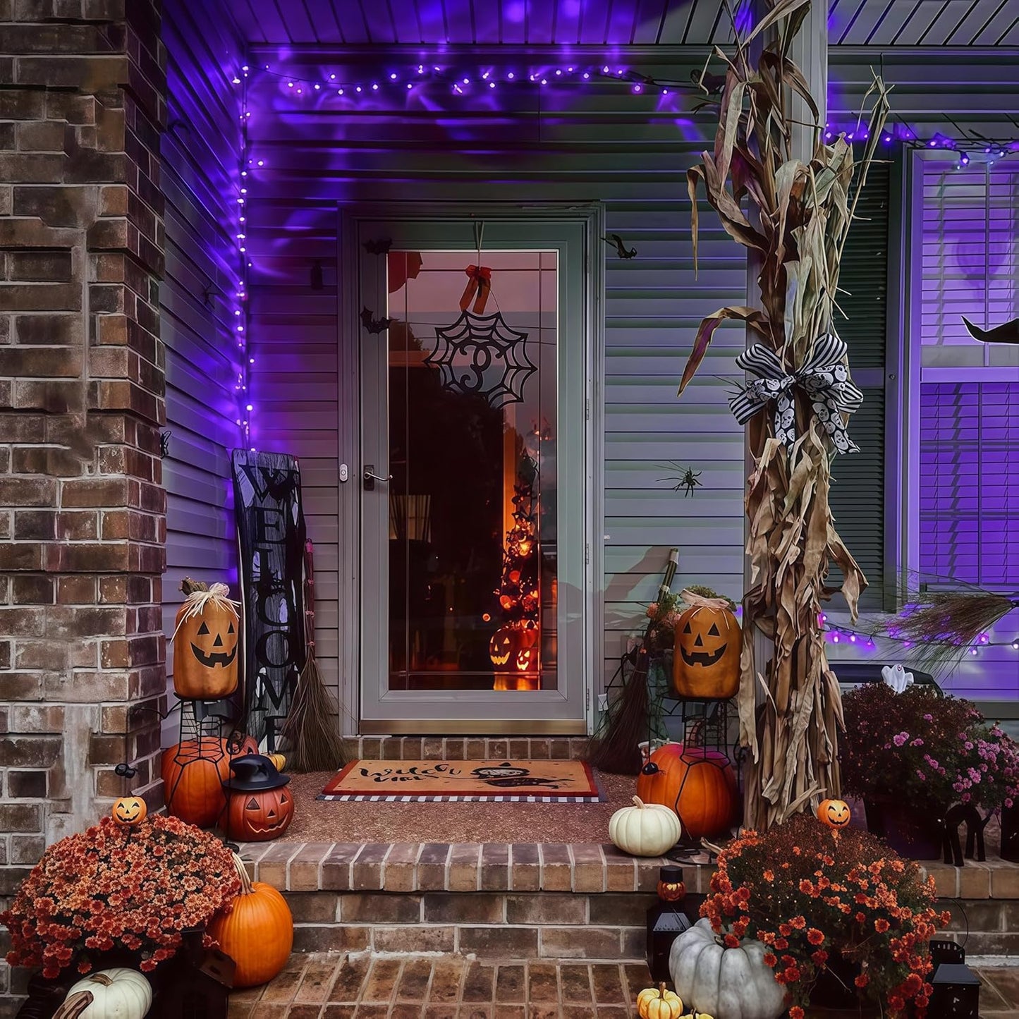 JMEXSUSS 200 LED 66ft Purple Halloween Lights, Connectable Halloween String Lights Plug in, 8 Modes Outdoor Christmas Tree Light for Patio Party Indoor Christmas Ceiling Room Decor