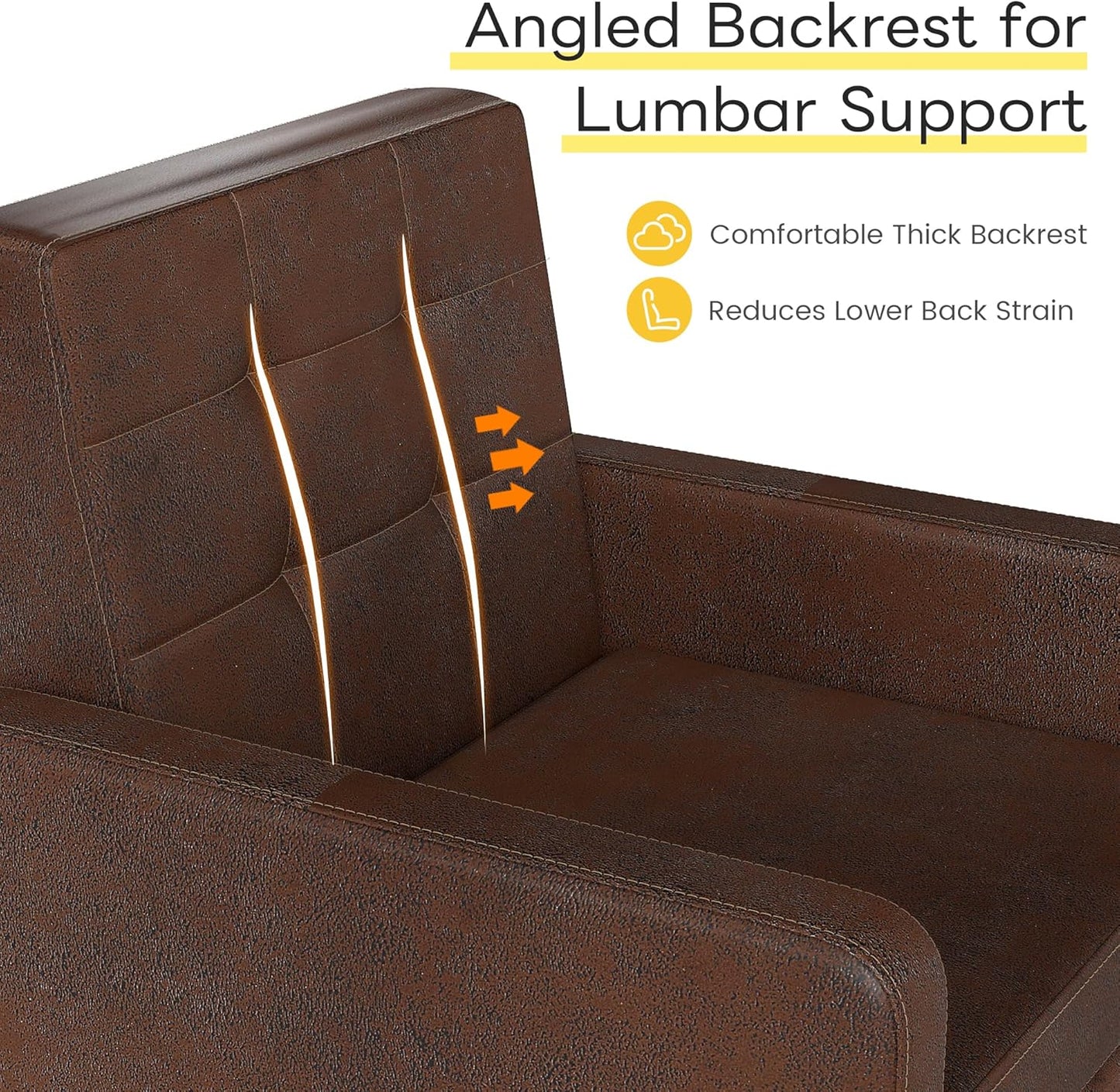 Kromax Mid-Century Modern Accent Chair Set of 2 for Living Room, 496 Lb. Weight Capacity, Dual Armrests, Comfy Extra Large Seat, Timeless Style Perfect for Reading & Relaxing, Bronze