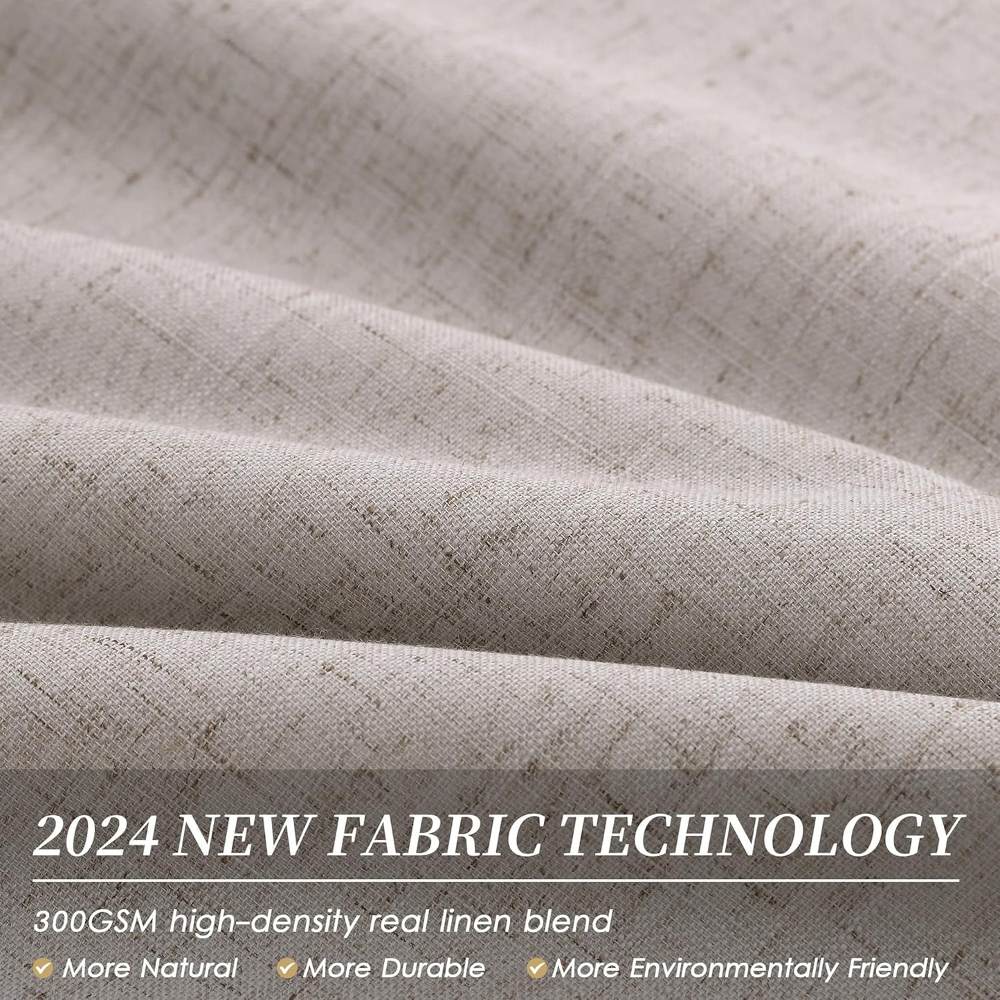 BOODII Room Darkening Curtains 120 Inch Back Tab Thermal Insulated Black Out Linen Drapes Extra Long Blackout Curtains for Patio Door Large Window Ceiling to Floor Light Blocking Brownish Grey 52x120