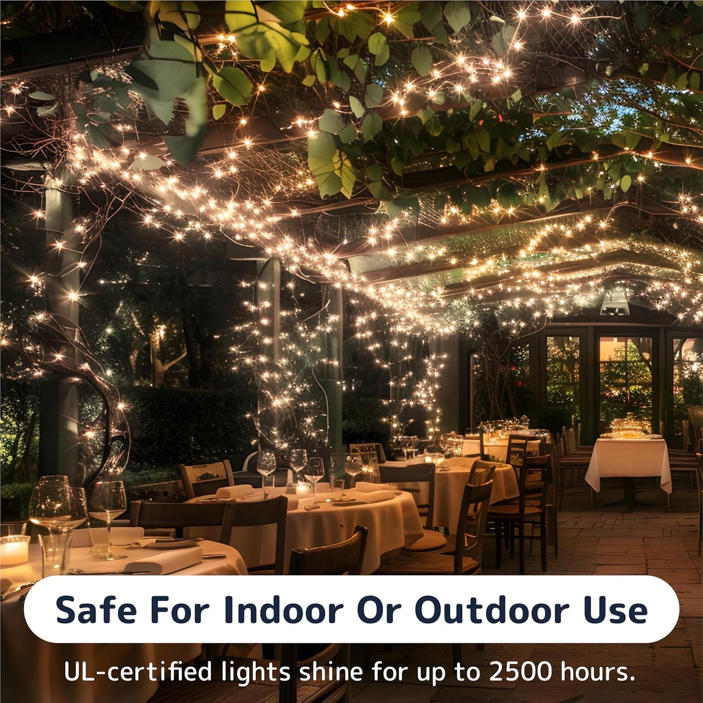 PREXTEX 100-Count Warm White Christmas Lights - 20 ft Clear StringLights on White Wire - Incandescent Xmas TreeLights for Indoor and Outdoor Decorations