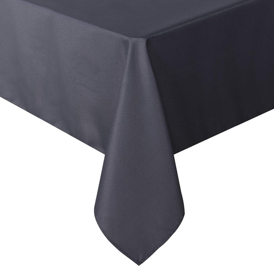 sancua Rectangle Tablecloth - 54 x 78 Inch - Stain and Wrinkle Resistant Washable Polyester Table Cloth, Decorative Fabric Table Cover for Dining Tables, Buffet Parties and Camping, Grey