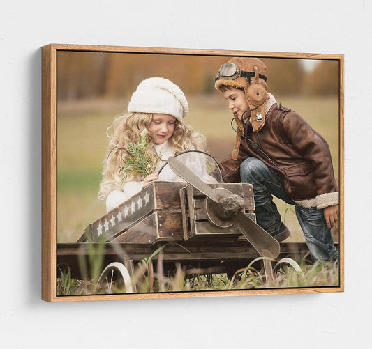 Personalized Custom Canvas Prints: Photo On Canvas (Light Brown, 20X24) Transform Your Photos into Stunning Framed Wall Art Digitally Printed Photo To Canvas Ideal for Home Decor, Gifts Keepsakes.