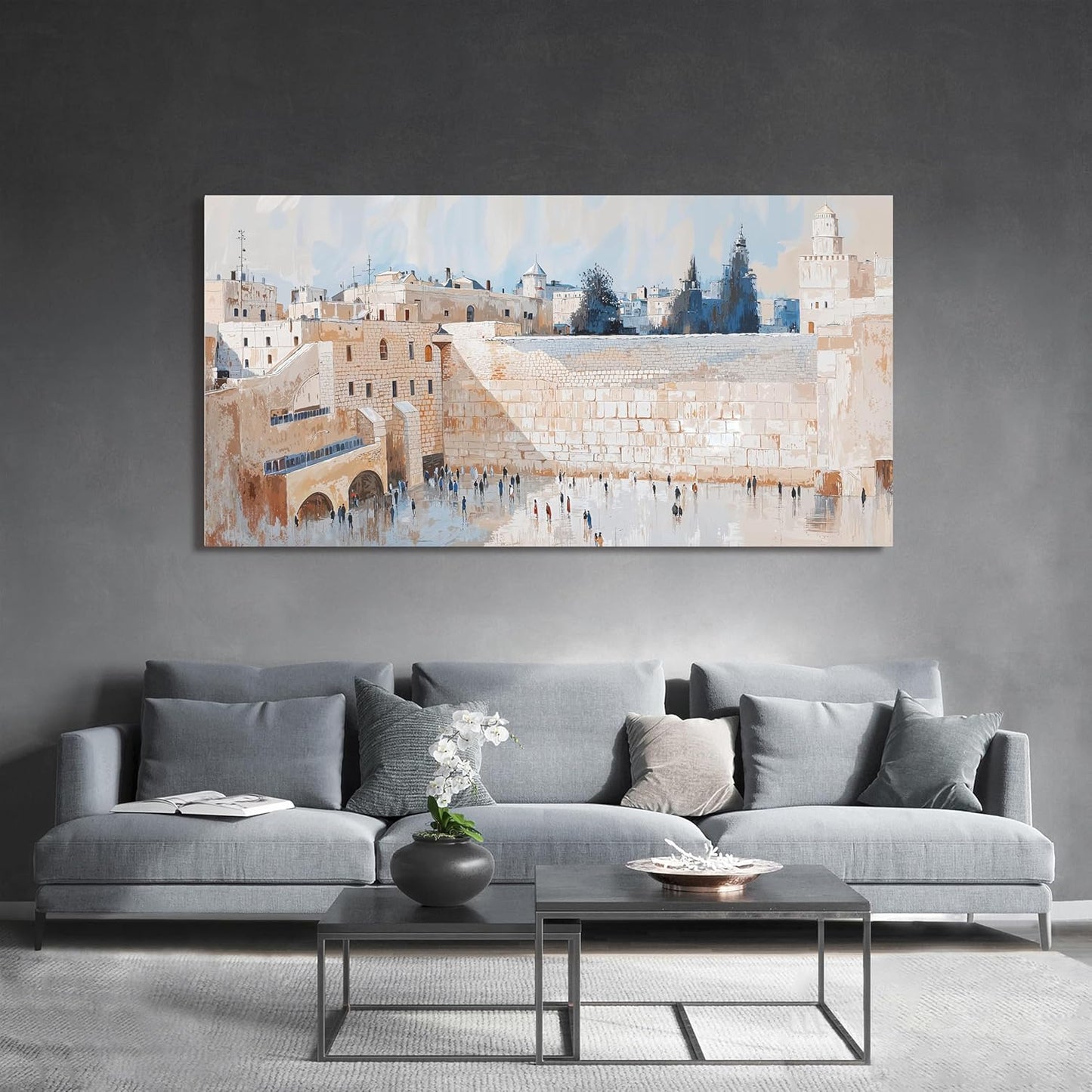 Canvas Wall Art Decor Pictures Beige Large Wall Art Decorations For Living Room Vintage Canvas Art Wall Artwork For Walls Decor Prints Pictures For Bdroom Office Wall Decor 24" X 48" Ready to Hang