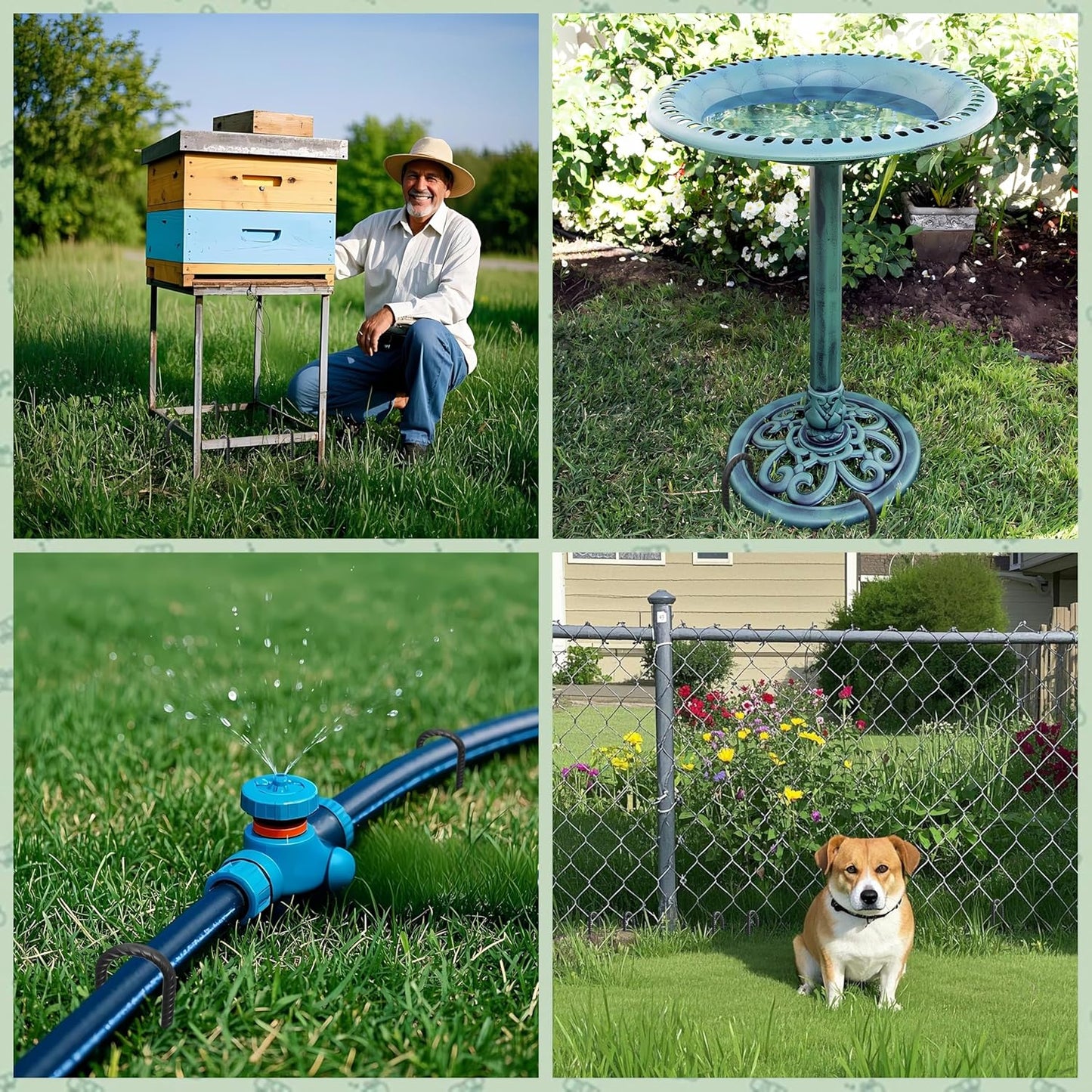 VVOKGO Rebar Stakes 12 Inches J Hook Heavy Duty Chain Link Fence Stakes, 16 Pcs Metal Long Tent Spikes Ground Anchors for Wire Fencing, Dogs Digging, Camping Tents, Swings, Greenhouse, Black