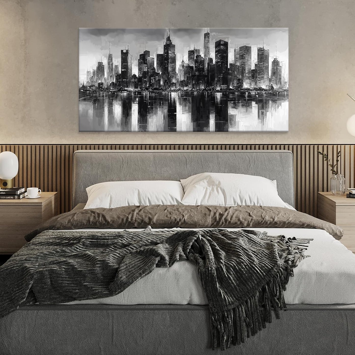 New York City Wall Art Brooklyn Bridge Wall Art For Living Room Print Modern Cityscape Canvas Art Wall Decor Paintings Picture For Bedroom Office Home Wall Decor Chicago Artwork For Walls 24 × 48 In