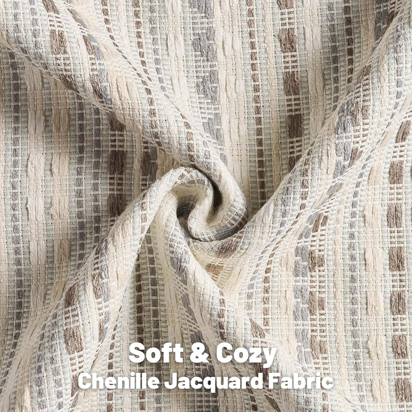 FUTEI Grey White Decorative Throw Pillow Covers 12x20 Inch Set of 2,Soft Cozy Chenille Jacquard Textured Pillow Case,Boho Home Decor for Couch Bed Living Room